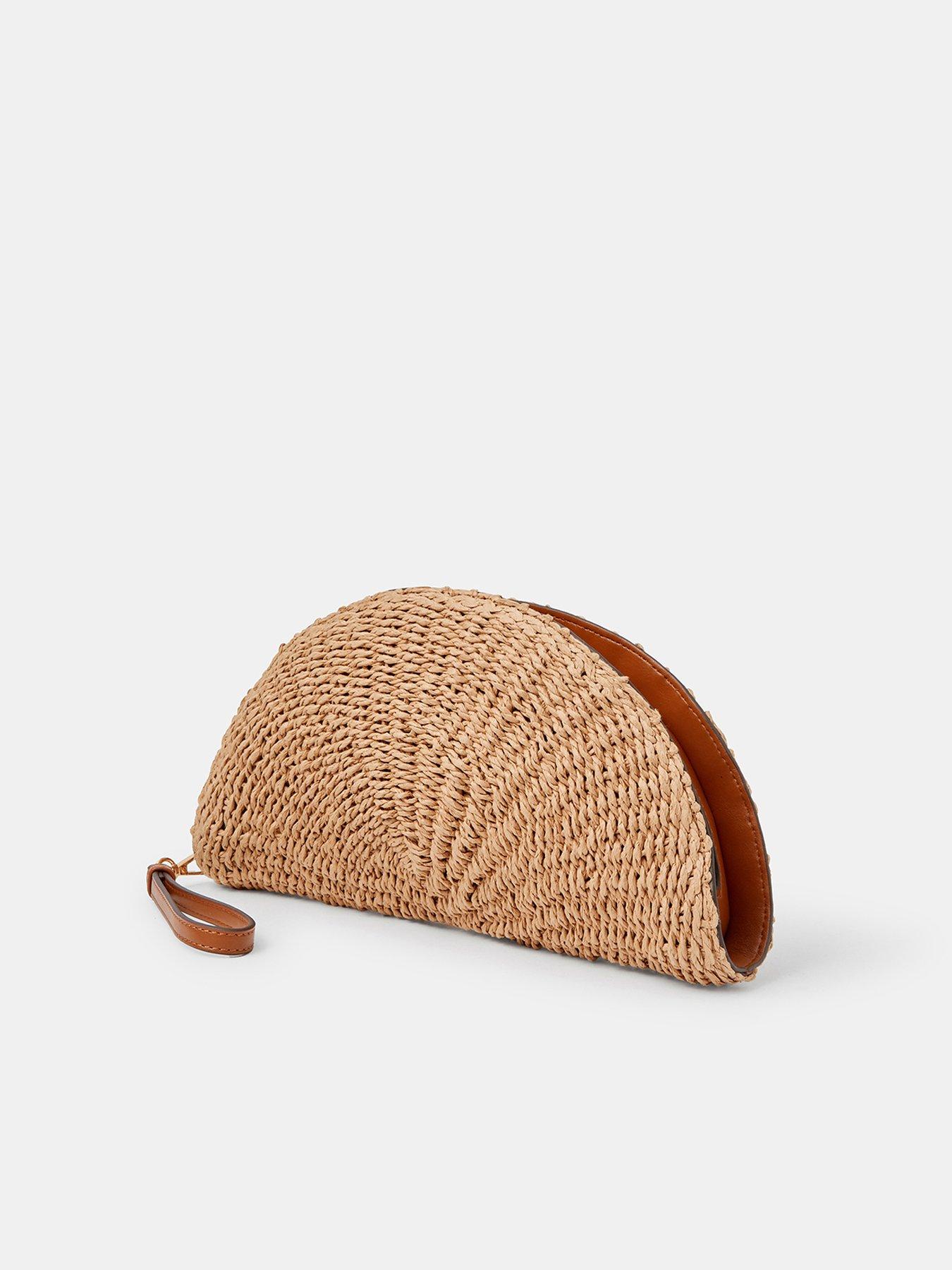 Image 3 of 5 of Accessorize Palm Tree Crescent Clutch Bag