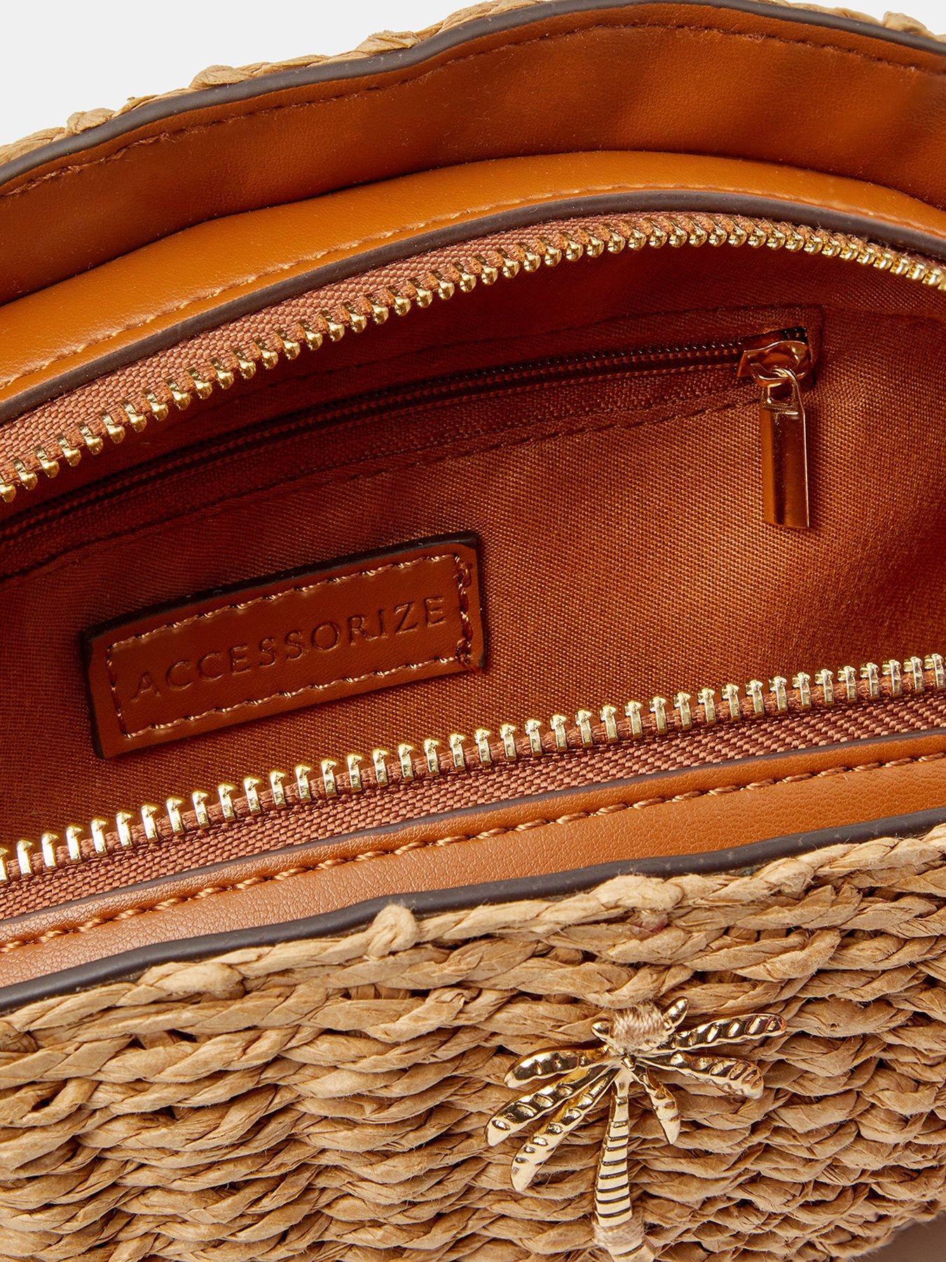 Image 5 of 5 of Accessorize Palm Tree Crescent Clutch Bag