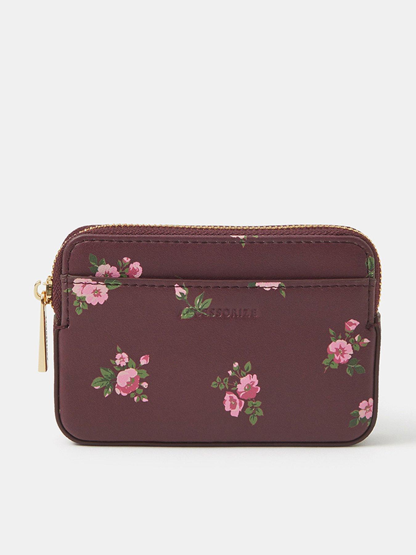Image 1 of 3 of Accessorize Ditsy Floral Box Coin Purse