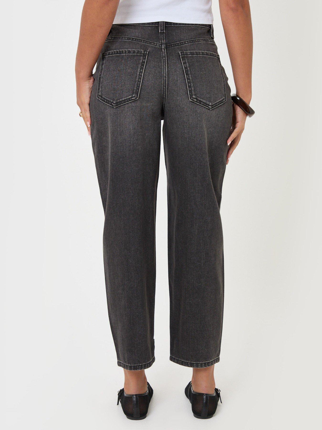 Image 3 of 5 of Threadbare Barrel Leg Jeans In Black