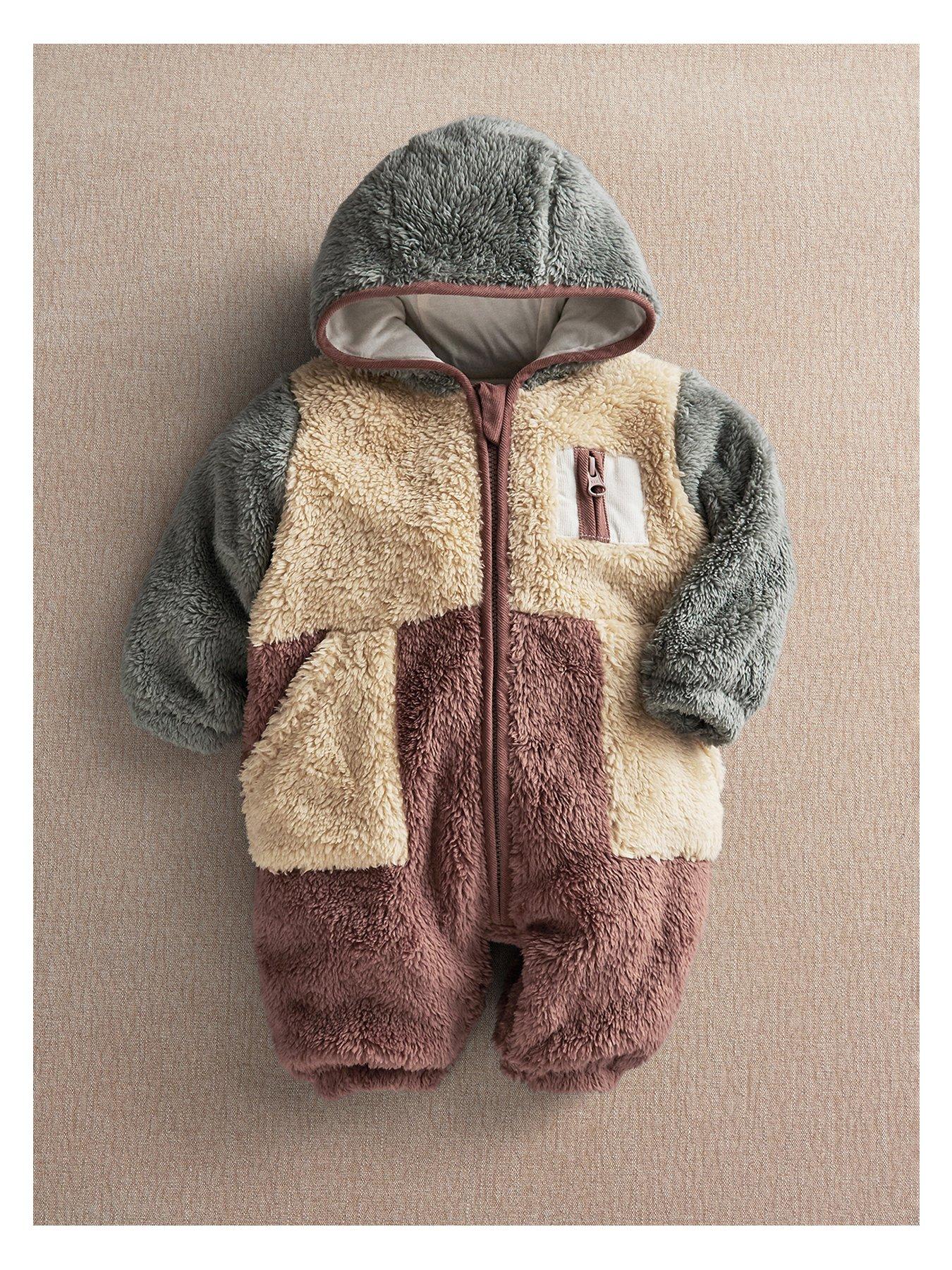 Mamas & Papas Baby Unisex Colour Block Pramsuit, Multi, Size Age: 12-18 Months