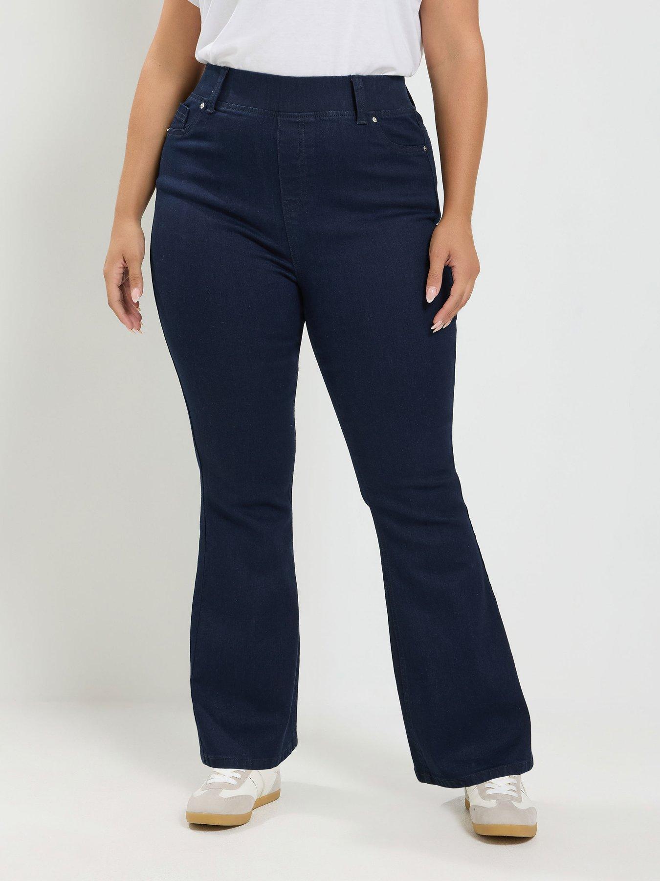 Yours Curve Flare 30" Jeggings - Blue