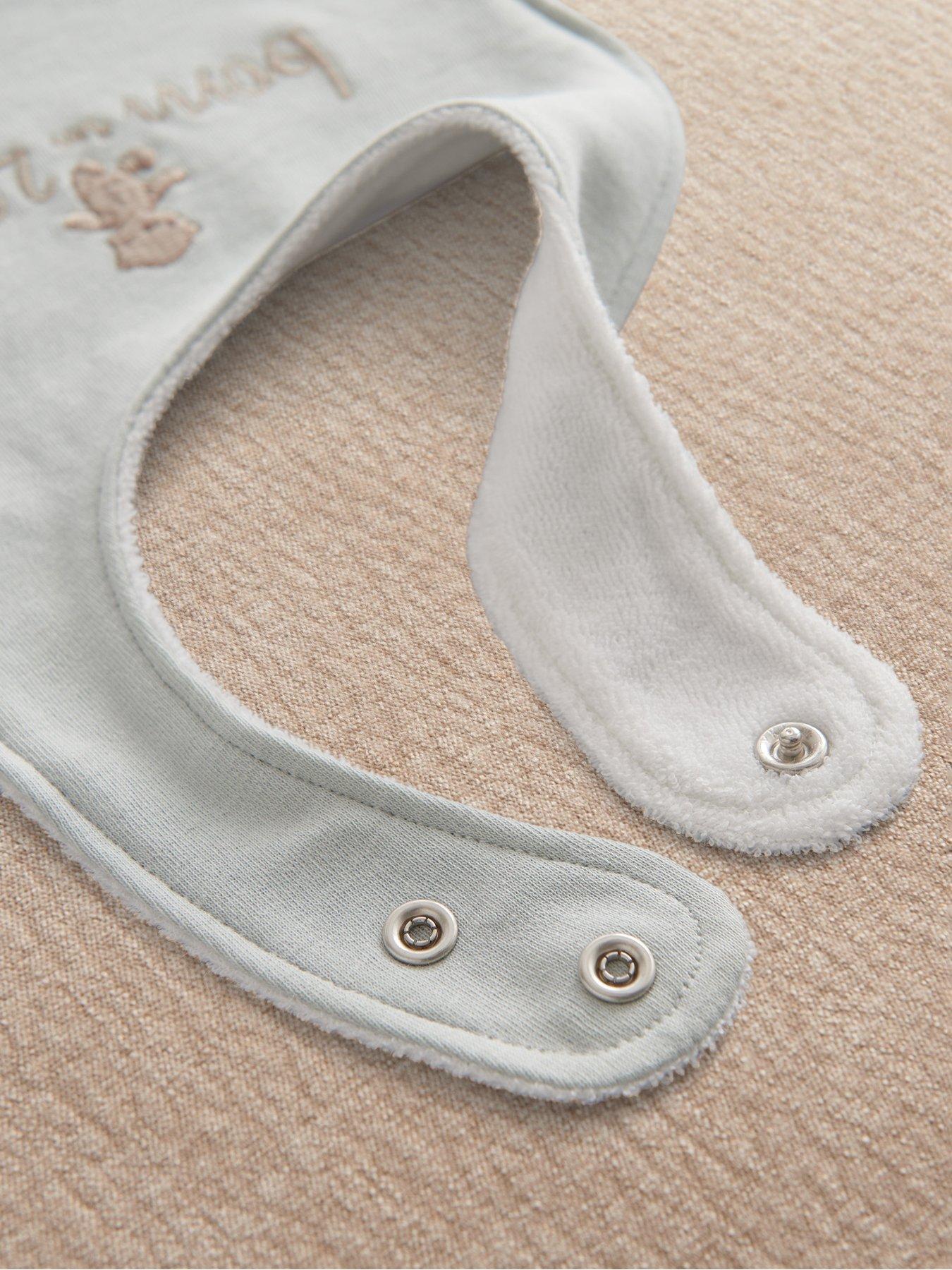 Image 3 of 3 of Mamas & Papas Baby Boys Born In 2027 Bear Bib - Blue