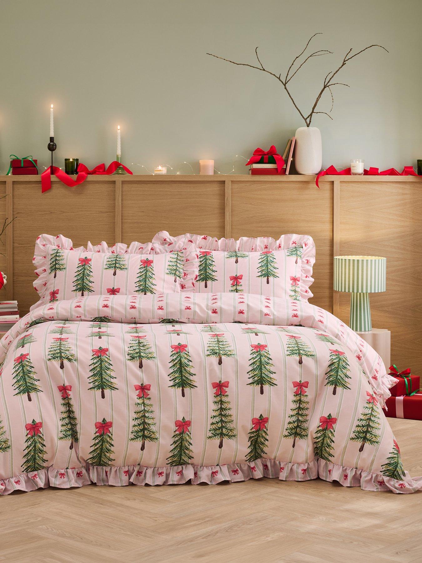 Copenhagen Home Christmas Tree Bows Duvet Set