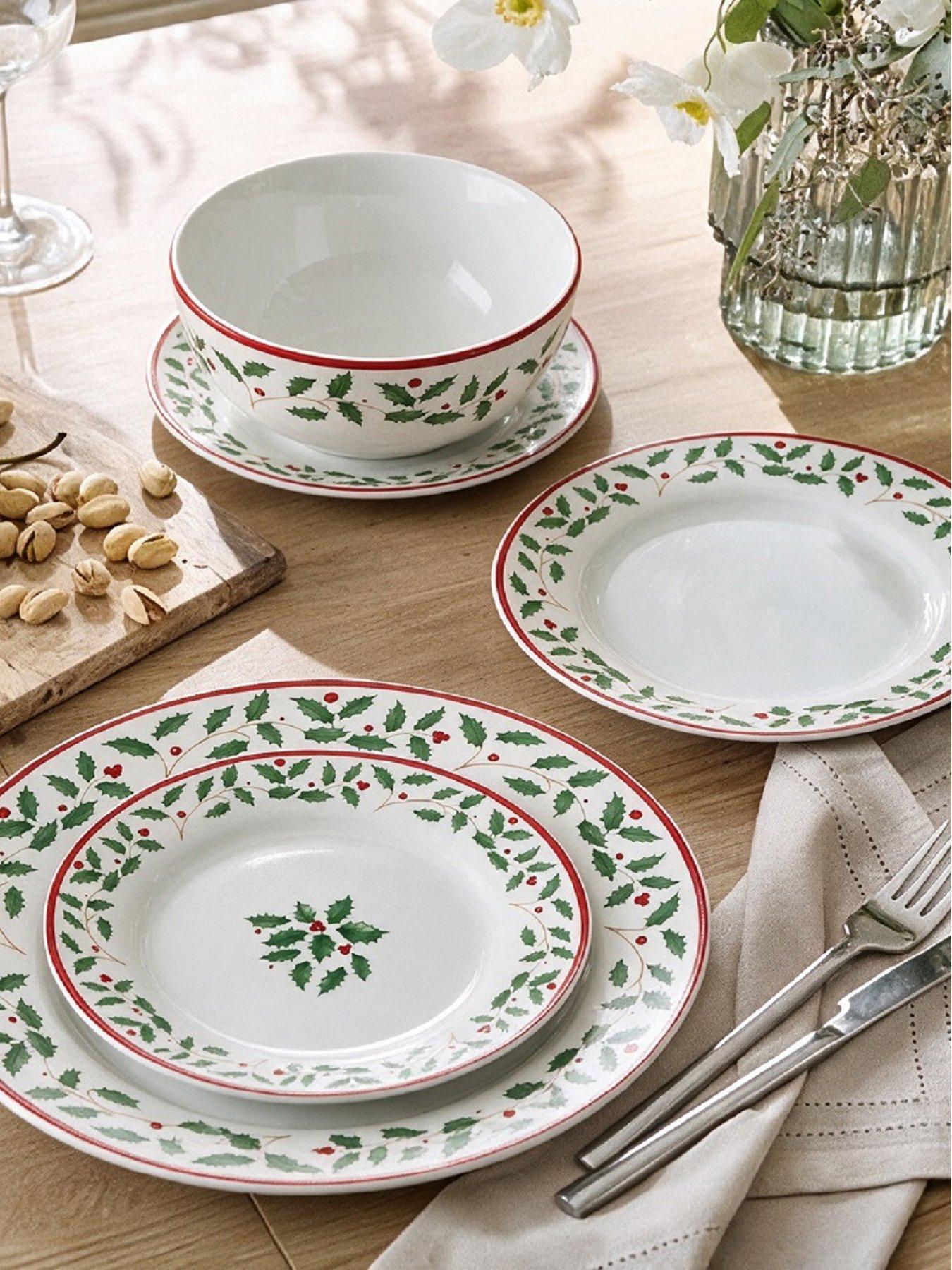 Waterside Christmas Classic Holly Dinner Set 12 Piece - Image 8