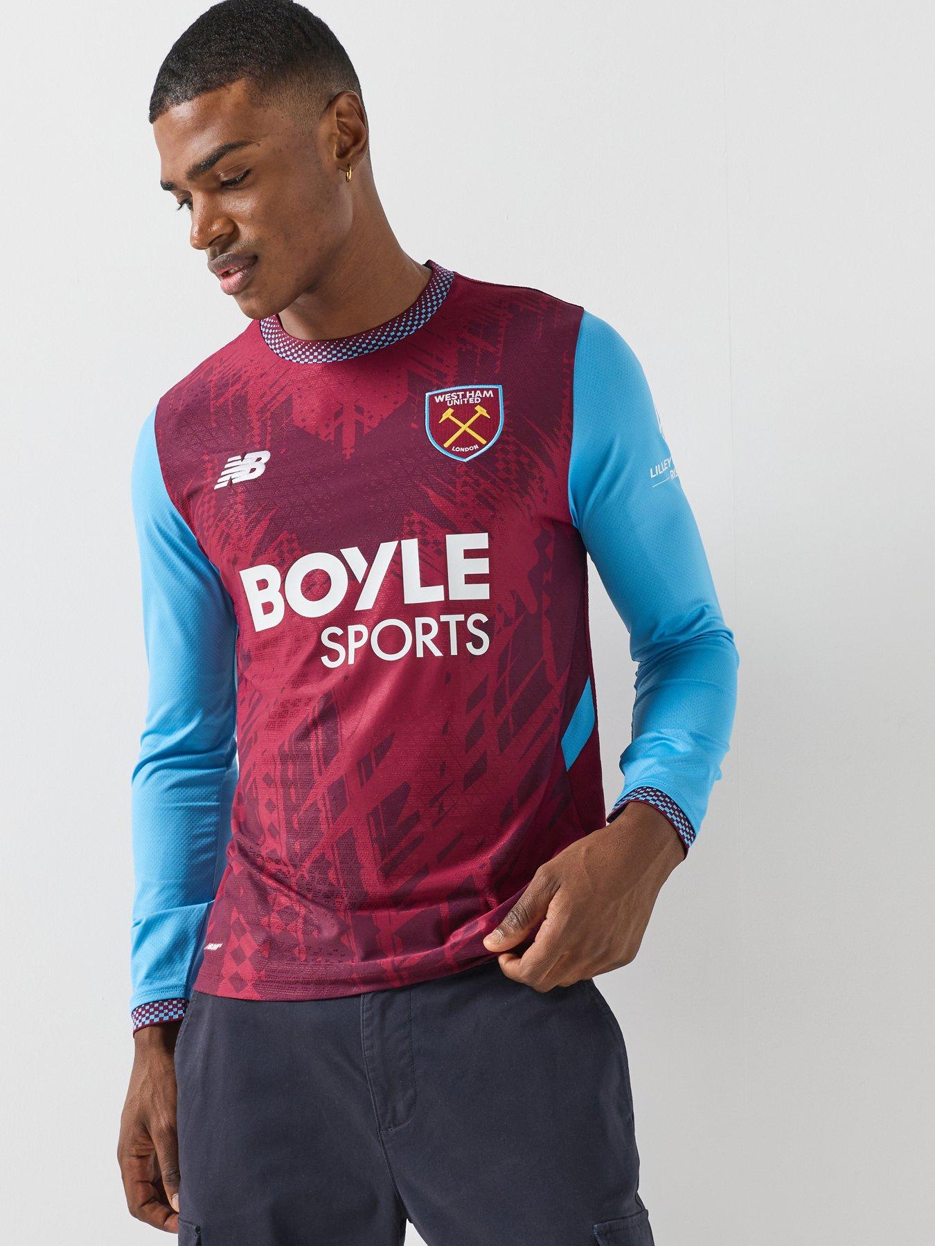 Image 1 of 6 of New Balance Mens West Ham United 26/27 Home Long Sleeve Replica Shirt - Claret