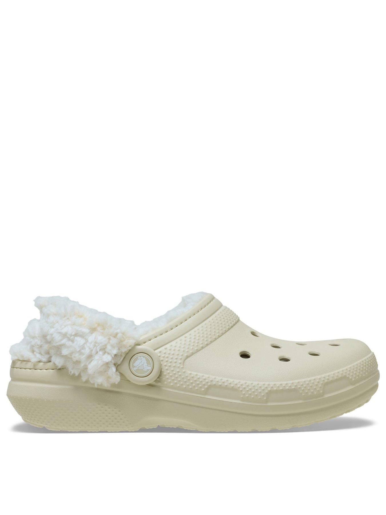 Image 1 of 6 of Crocs Classic Fleece Lined Clog Bone