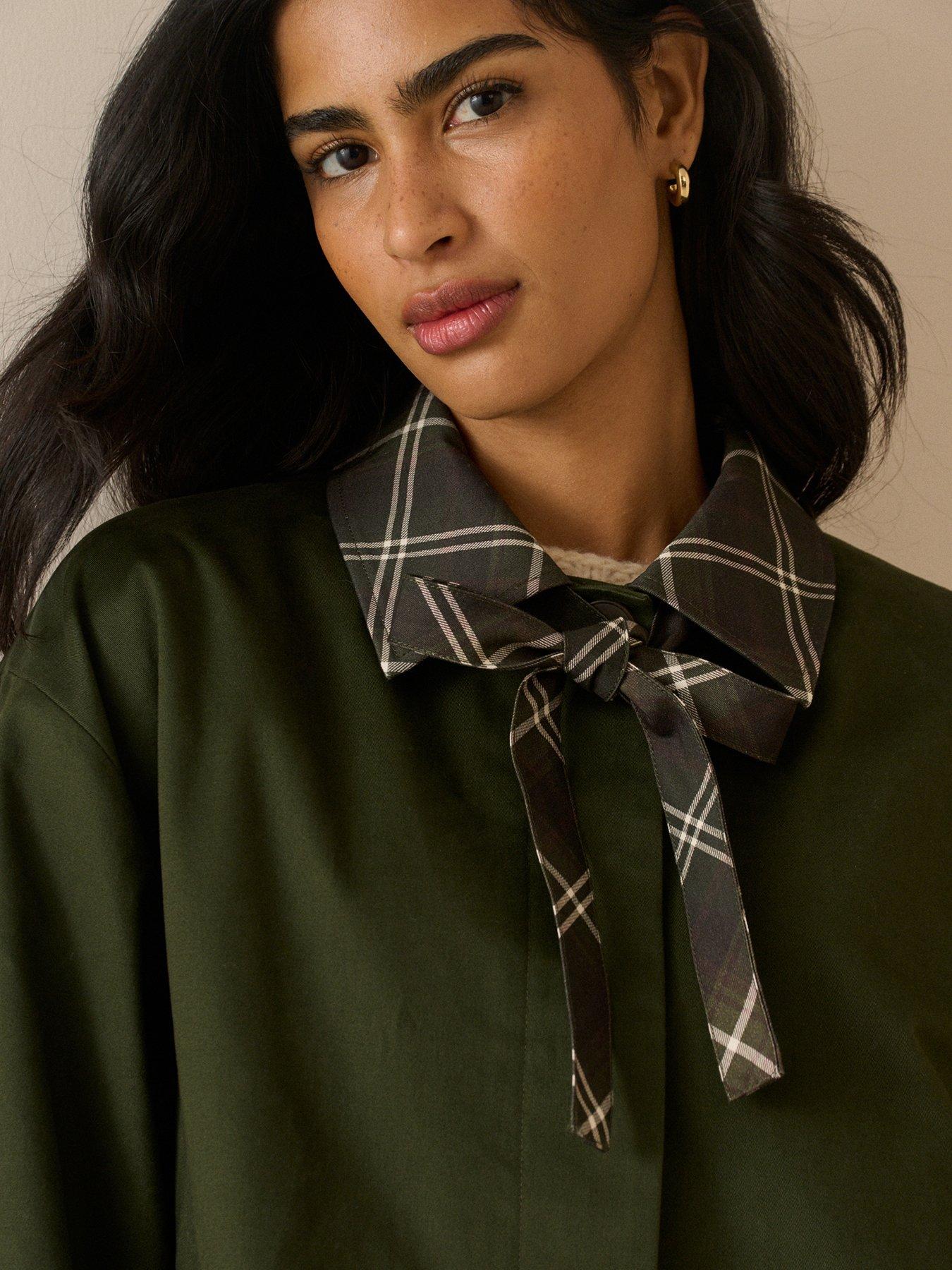 Image 5 of 5 of Nobodys Child Tartan Trim Country Jacket - Green