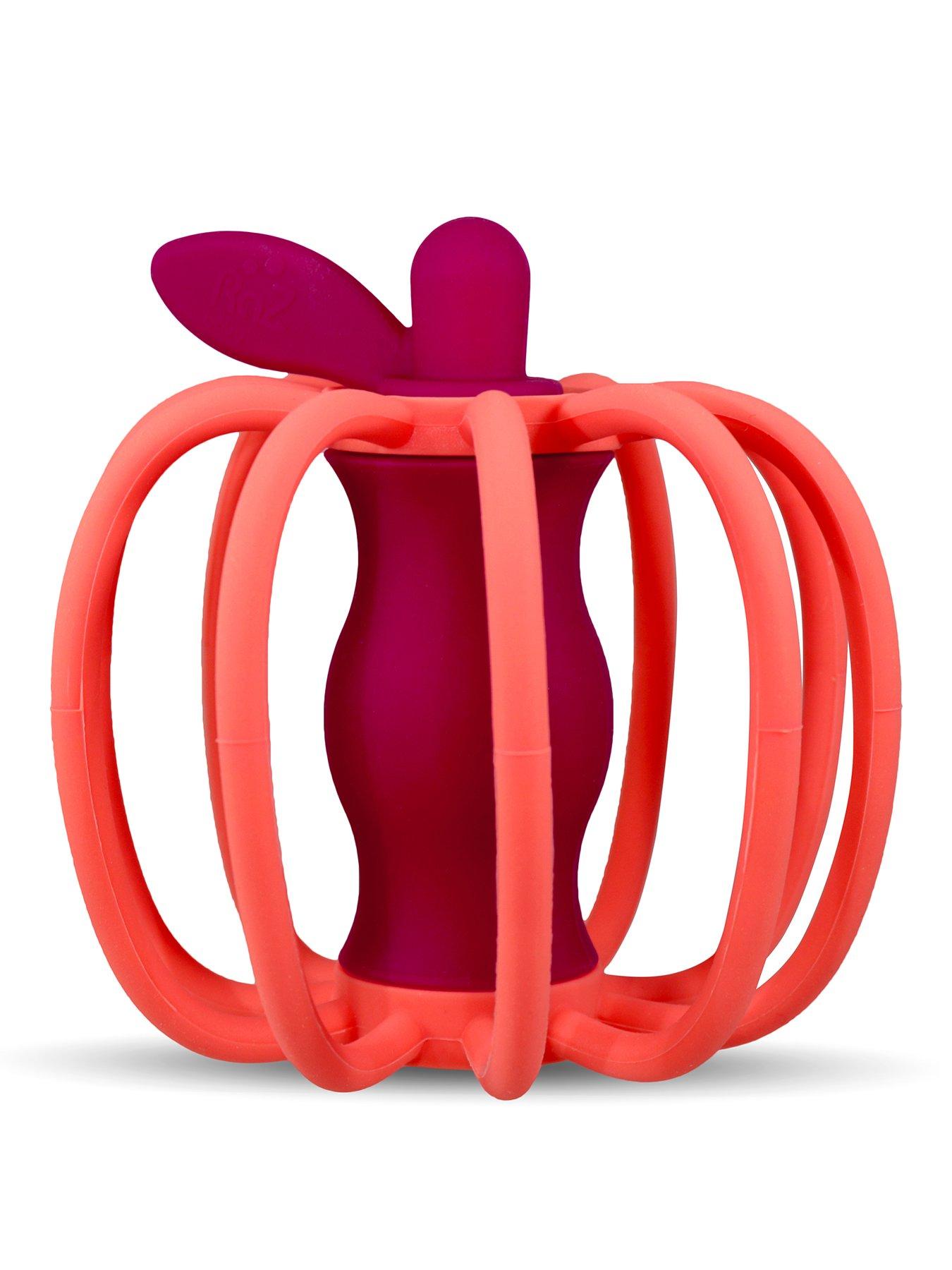Image 2 of 2 of RazBaby Apple Silicone Teether &amp; Rattle