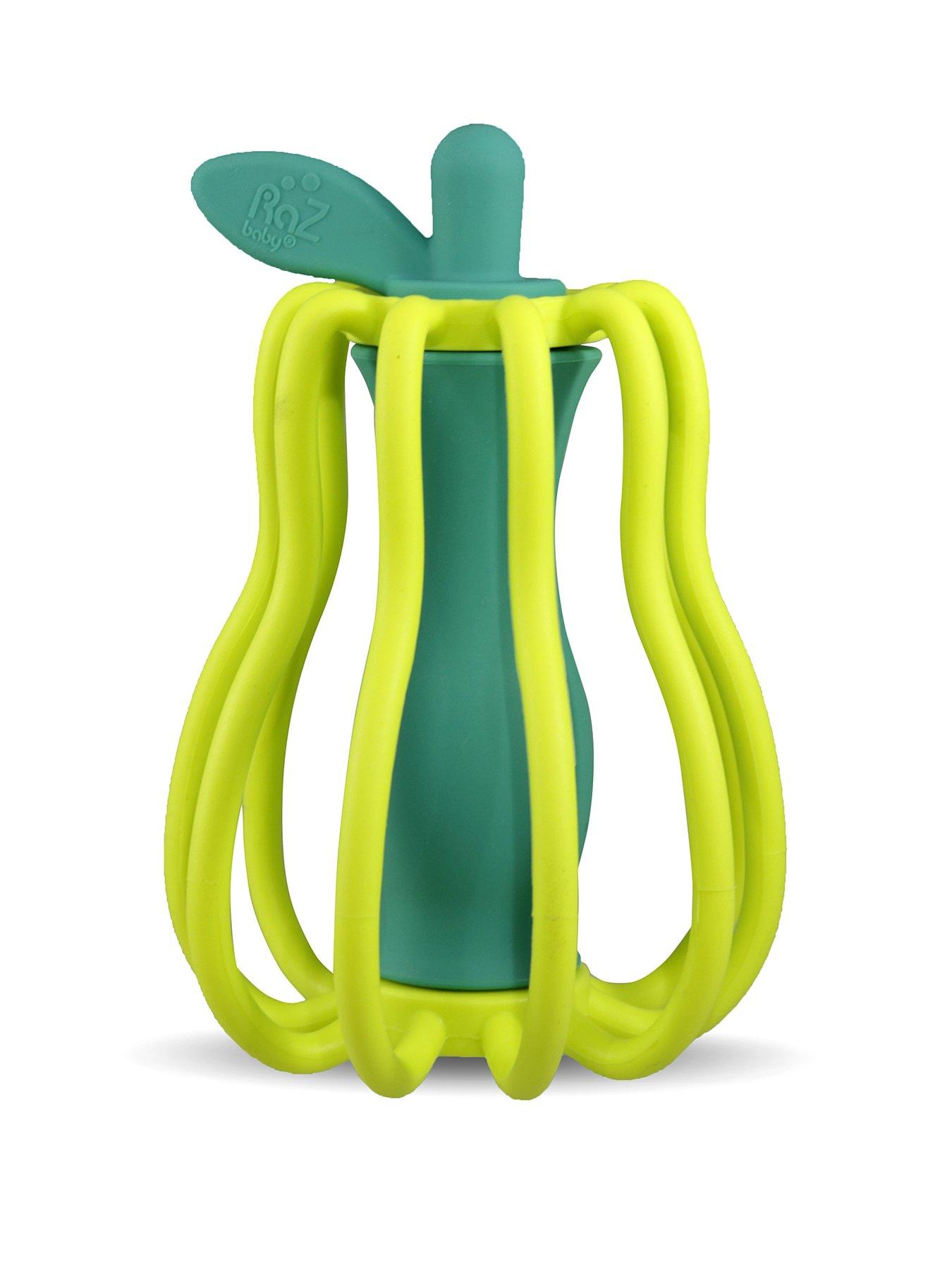 Image 2 of 2 of RazBaby Pear Silicone Teether &amp; Rattle