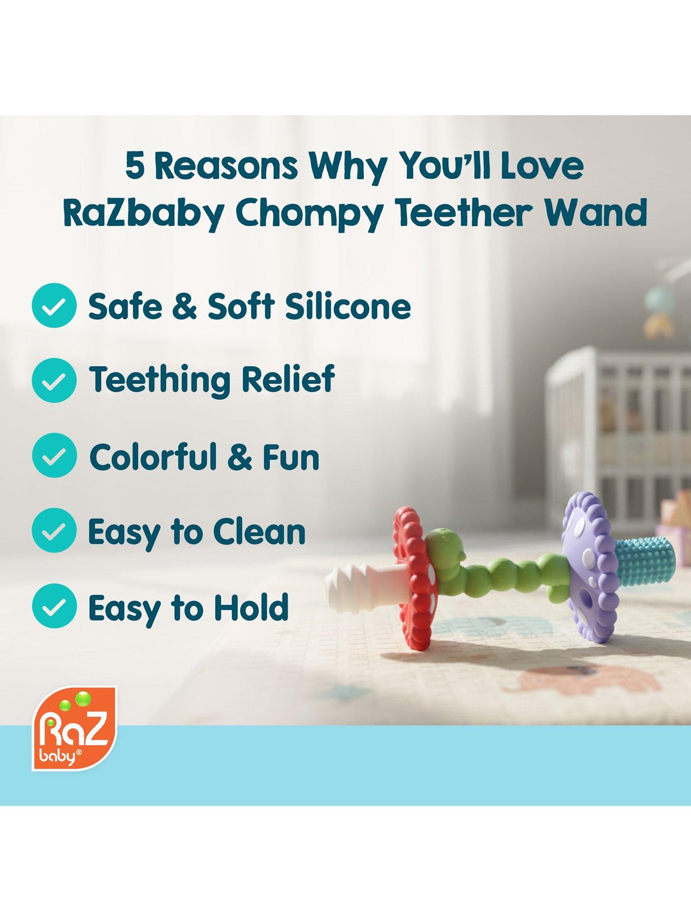Image 2 of 6 of RazBaby Chompy Mushroom Wand Teether