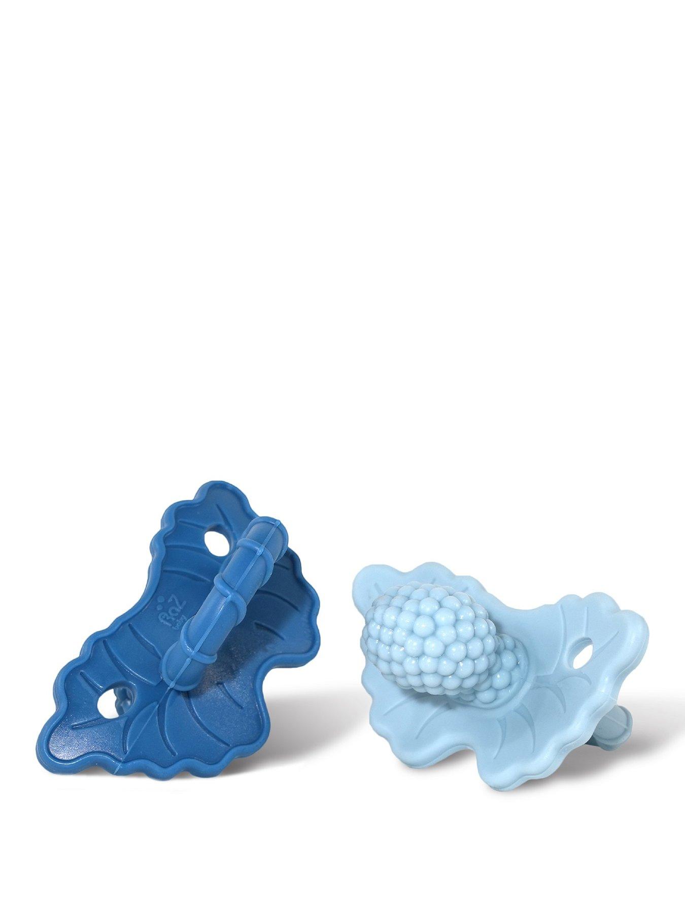 Image 1 of 4 of RazBaby Razberry Teether 2 Pack&nbsp;(Powder Blue &amp; Navy Blue)