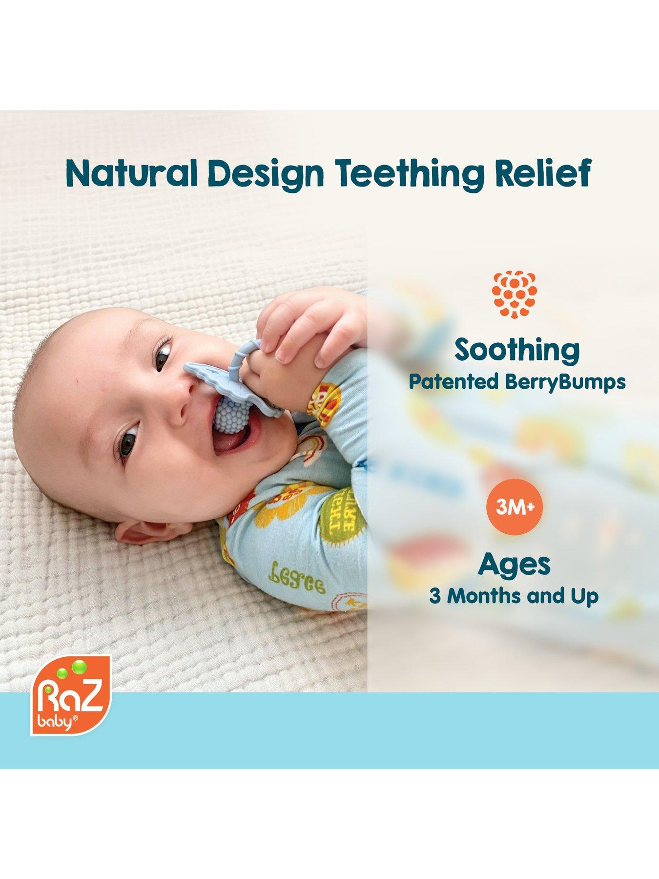 Image 2 of 4 of RazBaby Razberry Teether 2 Pack&nbsp;(Powder Blue &amp; Navy Blue)
