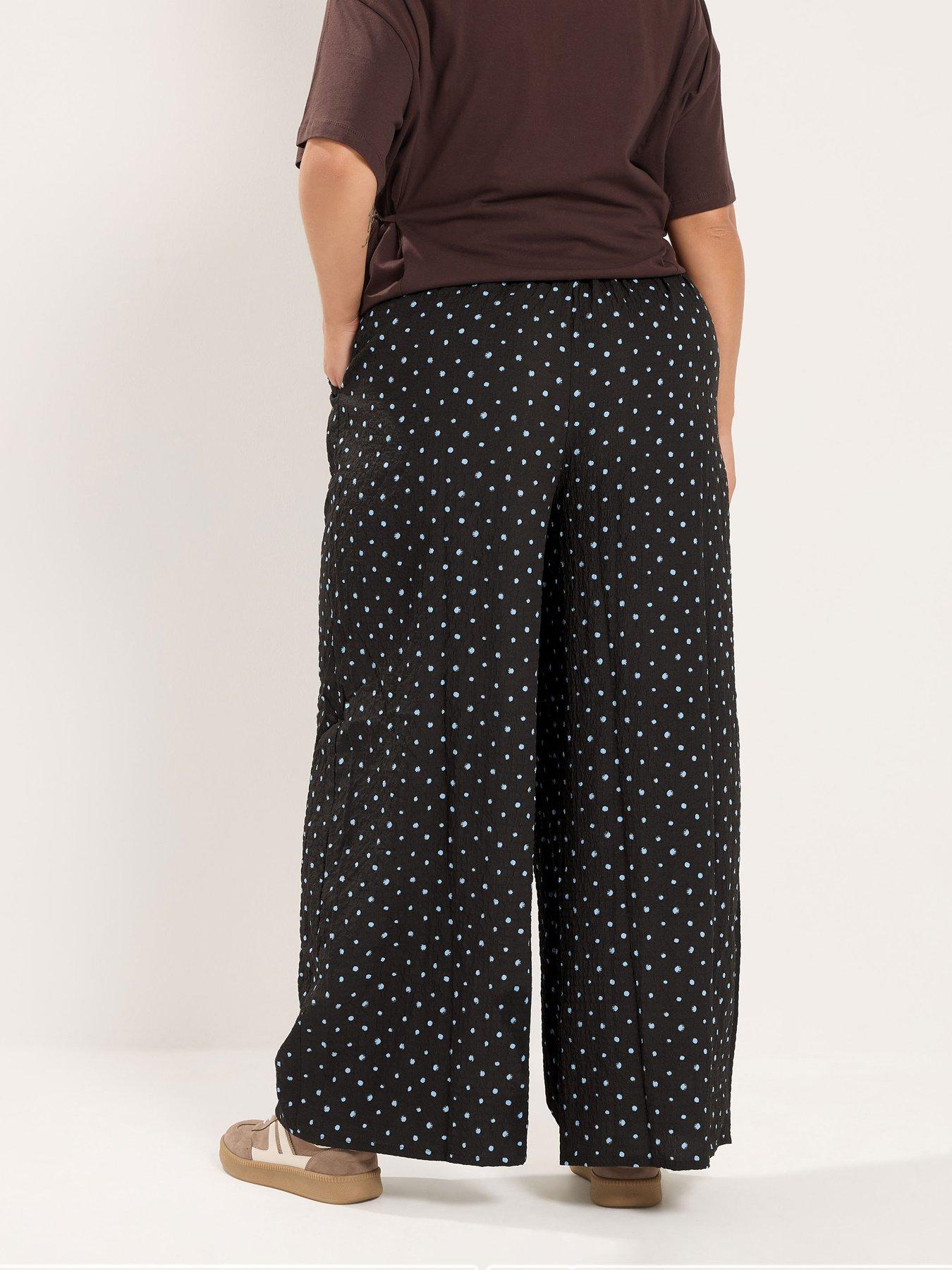 Image 2 of 4 of Yours Curve Wide Leg 30" Trousers - Brown