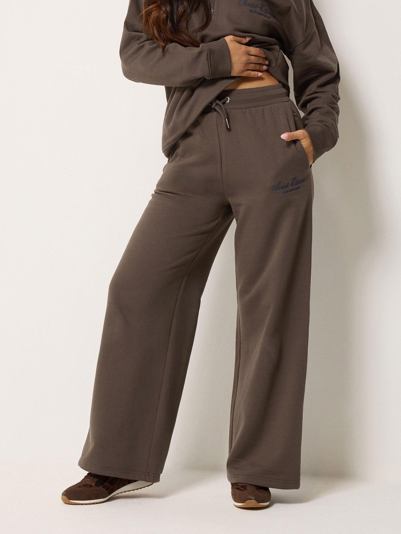 Image 3 of 4 of PixieGirl Petite Wide Leg Jogger - Brown