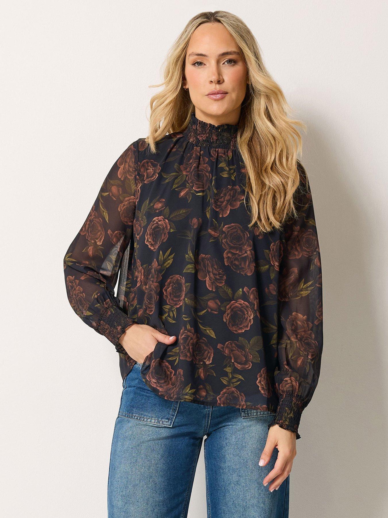 Image 1 of 4 of Long Tall Sally High Neck Top - Black