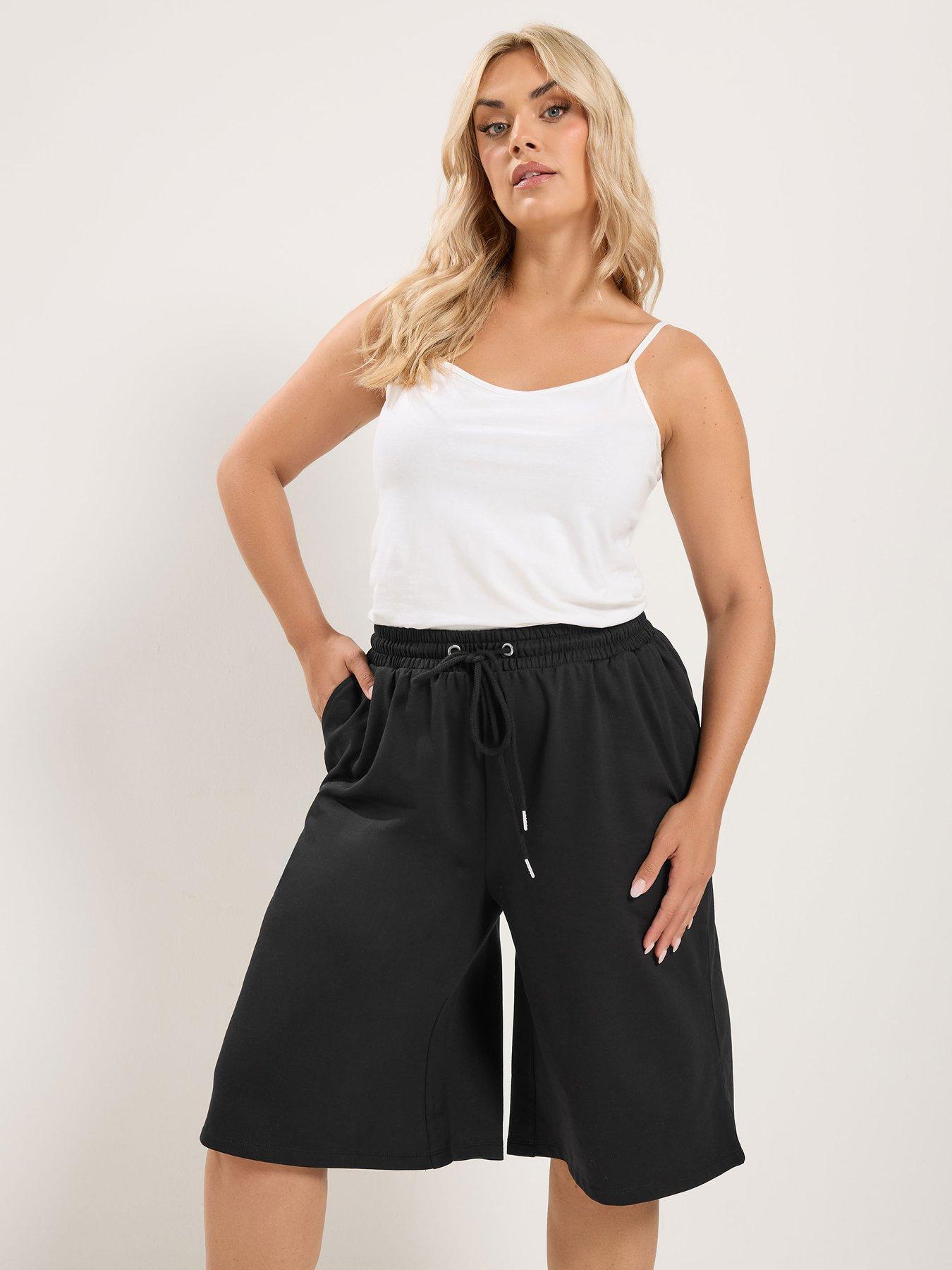 Image 1 of 4 of Yours Curve Sweat Jort - Black