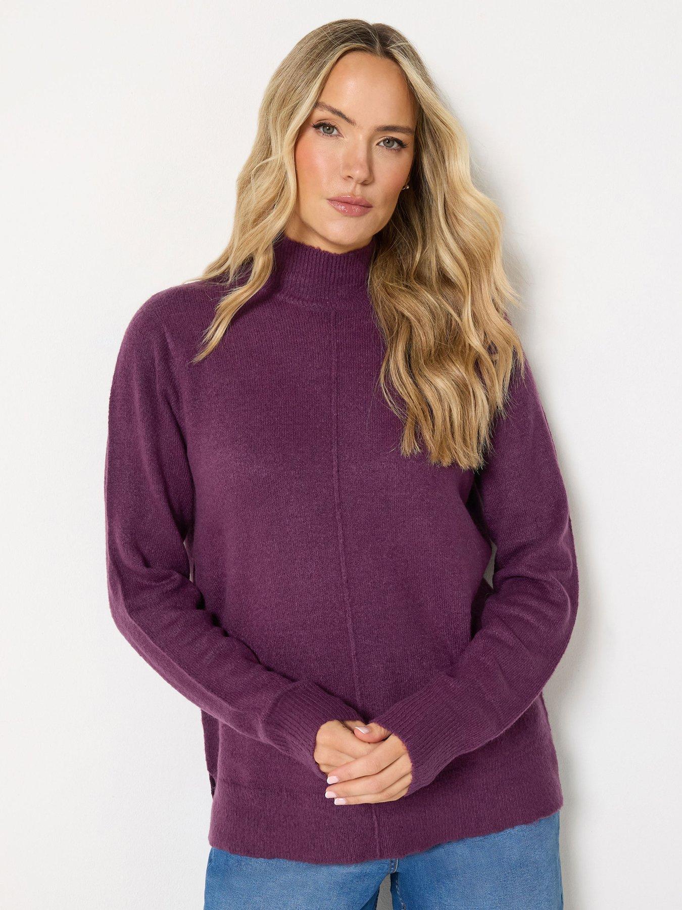 Image 1 of 4 of Long Tall Sally Turtle Neck Jumper - Purple