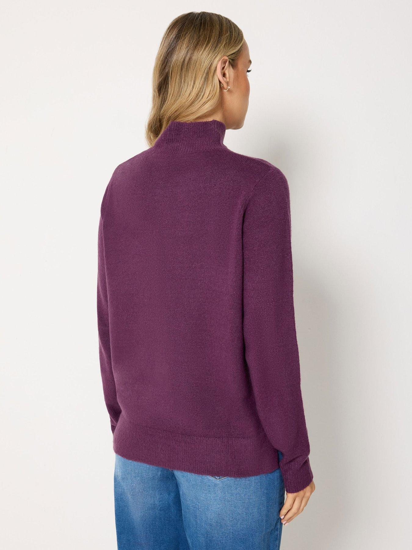 Image 2 of 4 of Long Tall Sally Turtle Neck Jumper - Purple
