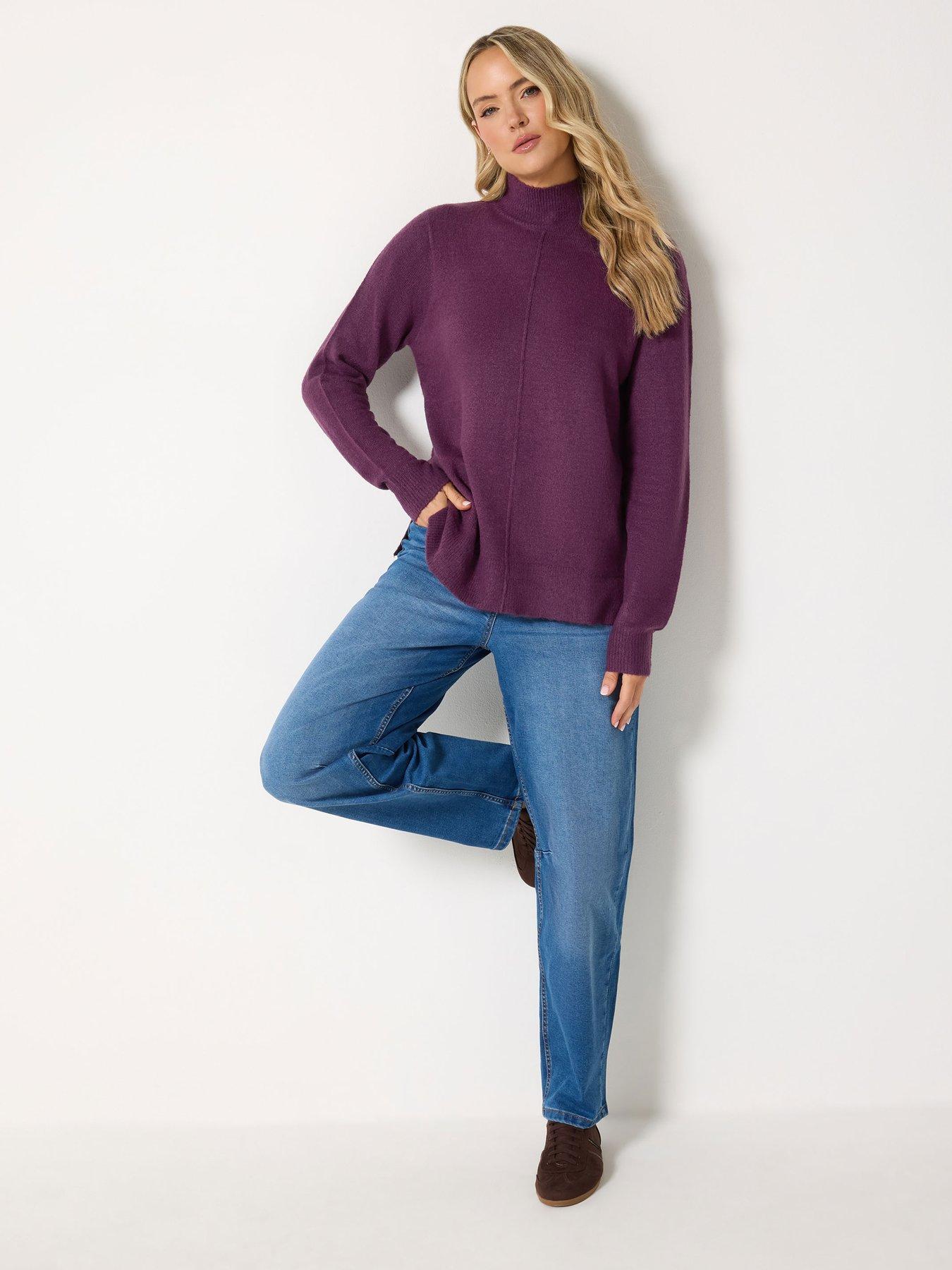 Image 3 of 4 of Long Tall Sally Turtle Neck Jumper - Purple