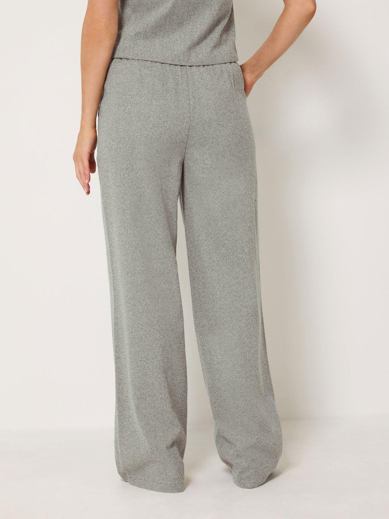 Image 2 of 4 of Long Tall Sally Premium Herringbone Trouser 34" - Grey