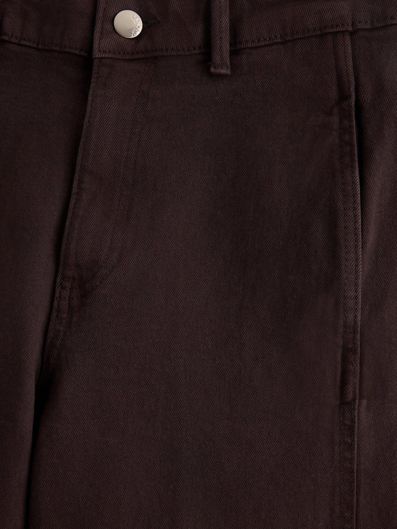 Image 4 of 4 of Lindex Womens Wide Leg Dark Brown Trousers - Brown
