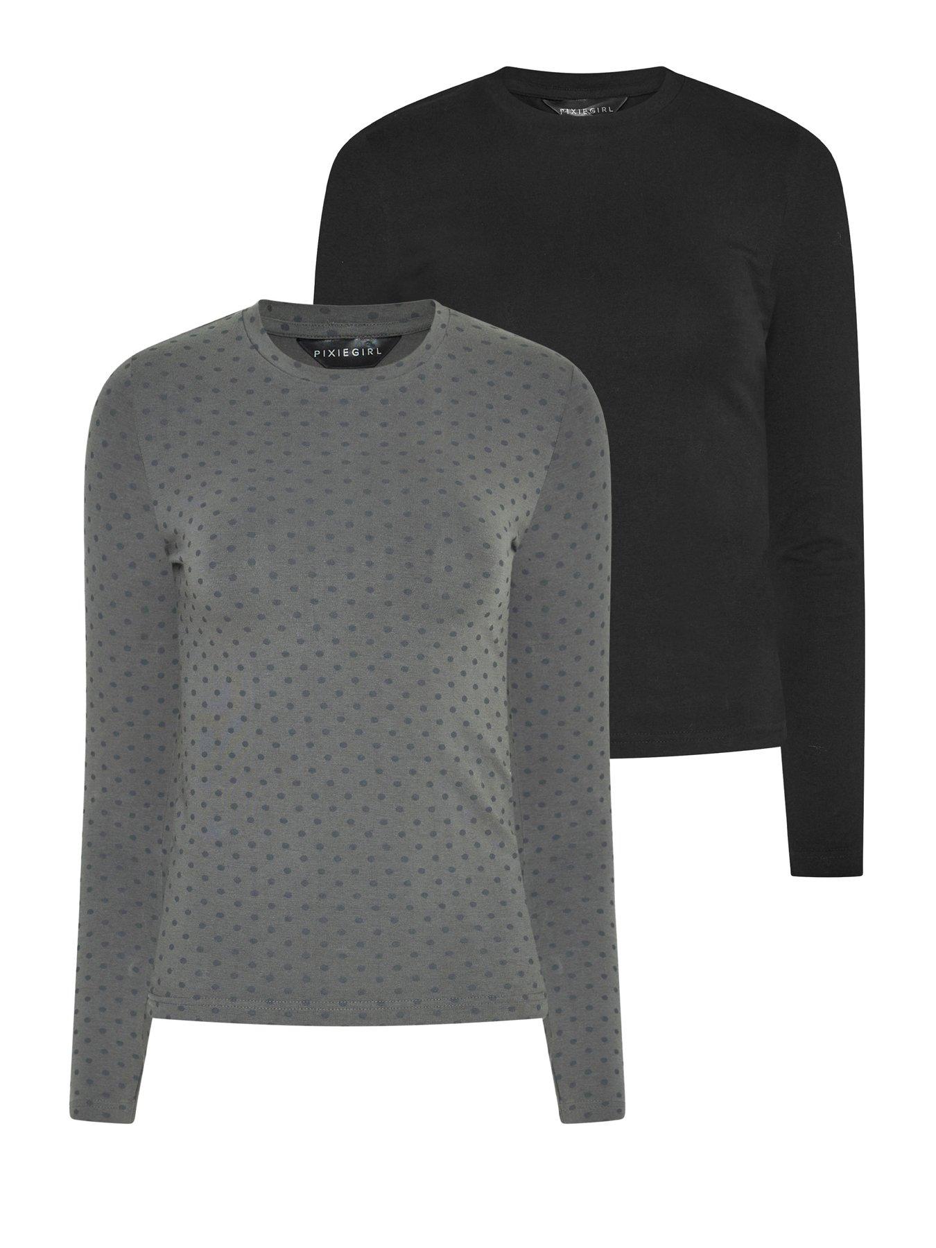 Image 1 of 4 of PixieGirl Petite 2 Pack Polka Dot Cotton Tops - Multi