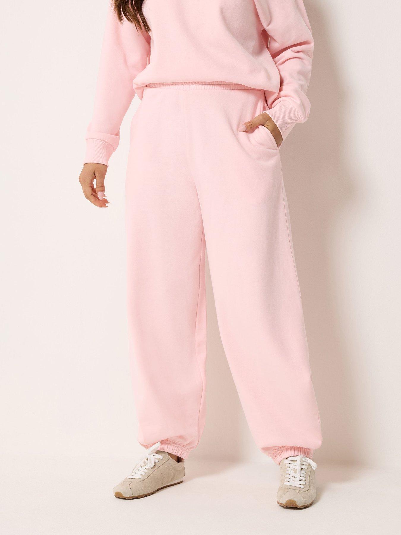 Image 3 of 4 of PixieGirl Womens Petite Balloon-Leg Drawcord Joggers - Light Pink