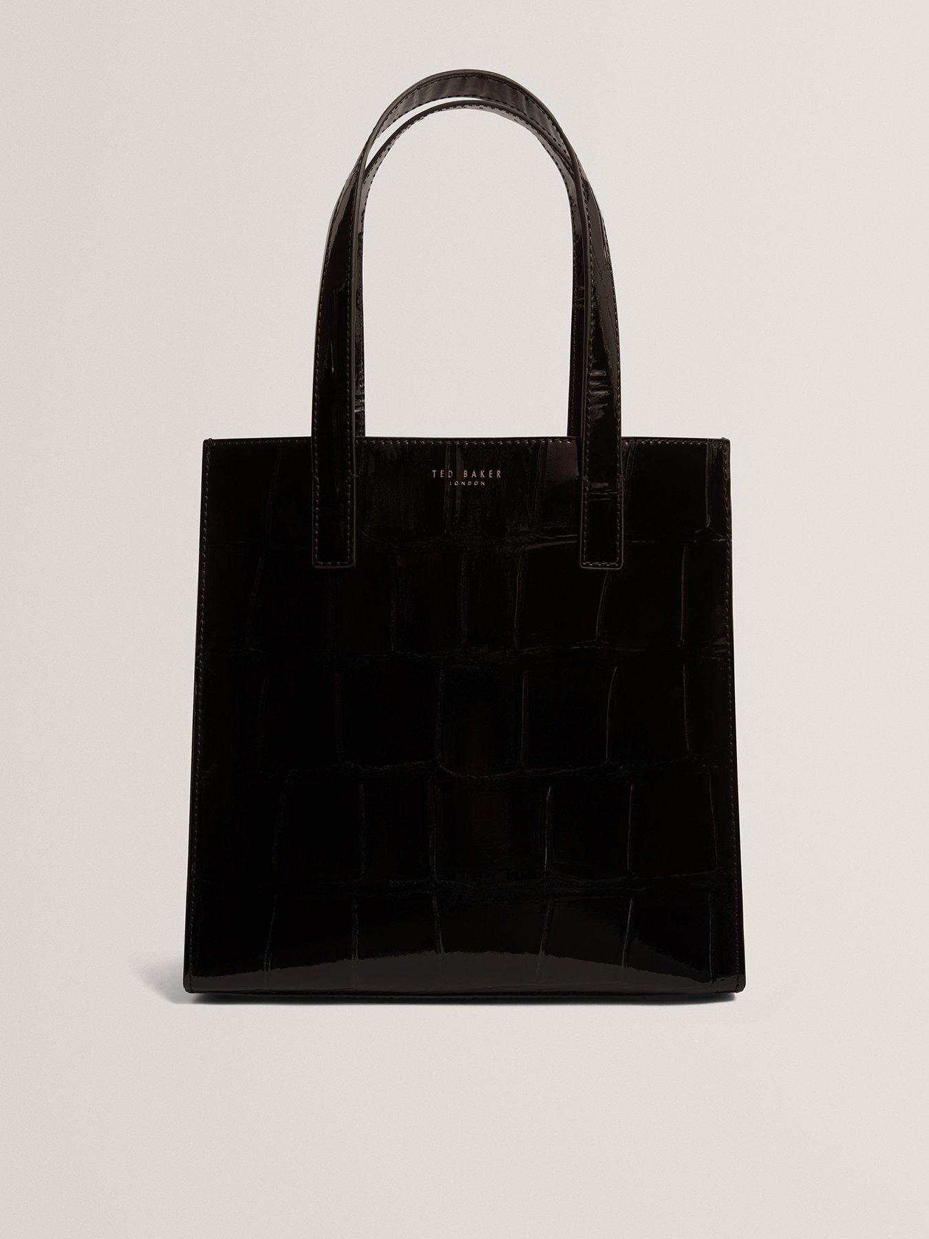 Ted Baker Croc Effect Small Tote Bag - Black