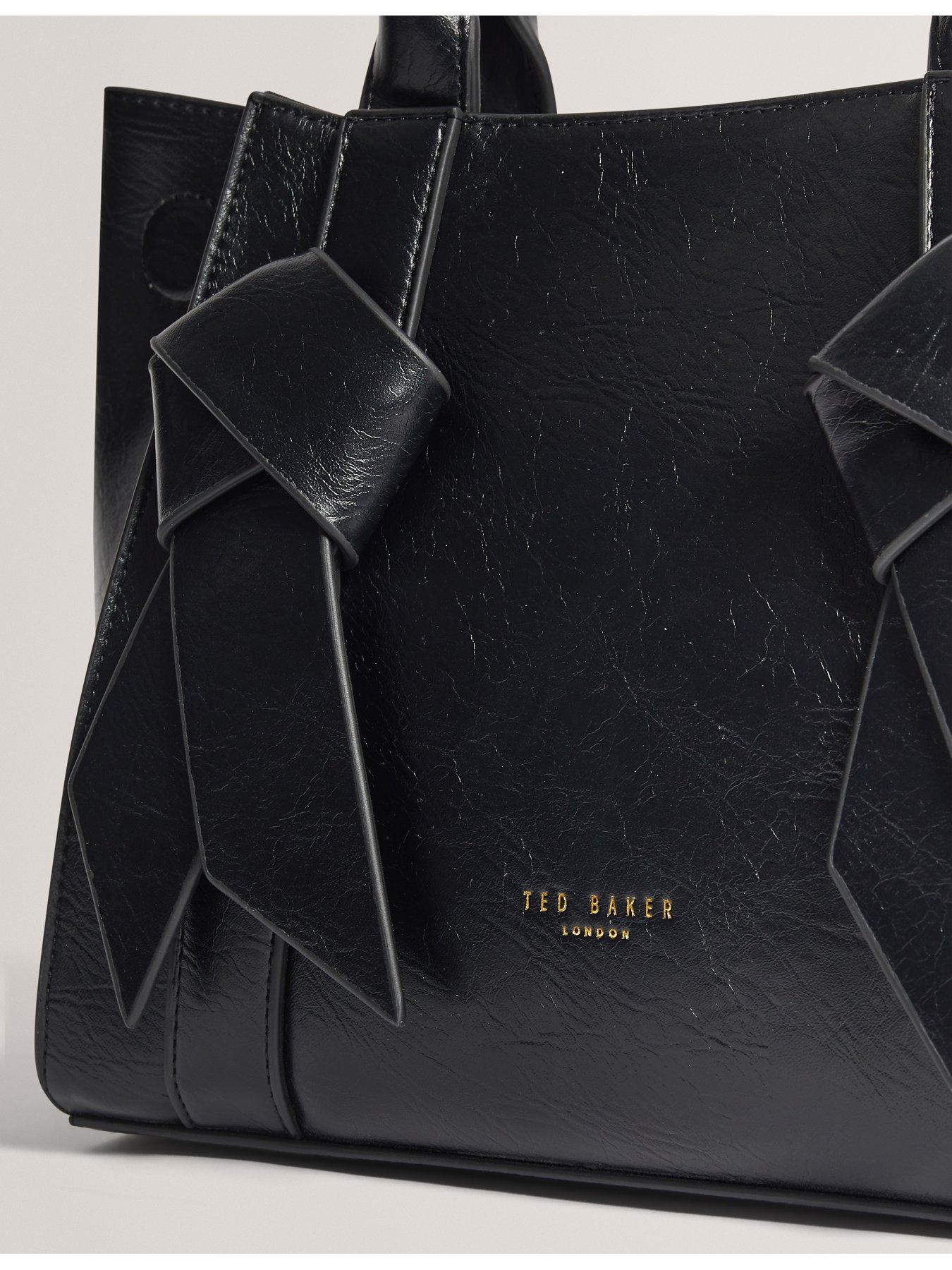Image 3 of 5 of Ted Baker Medium Tote Bag with Knot Bow Detail - Black