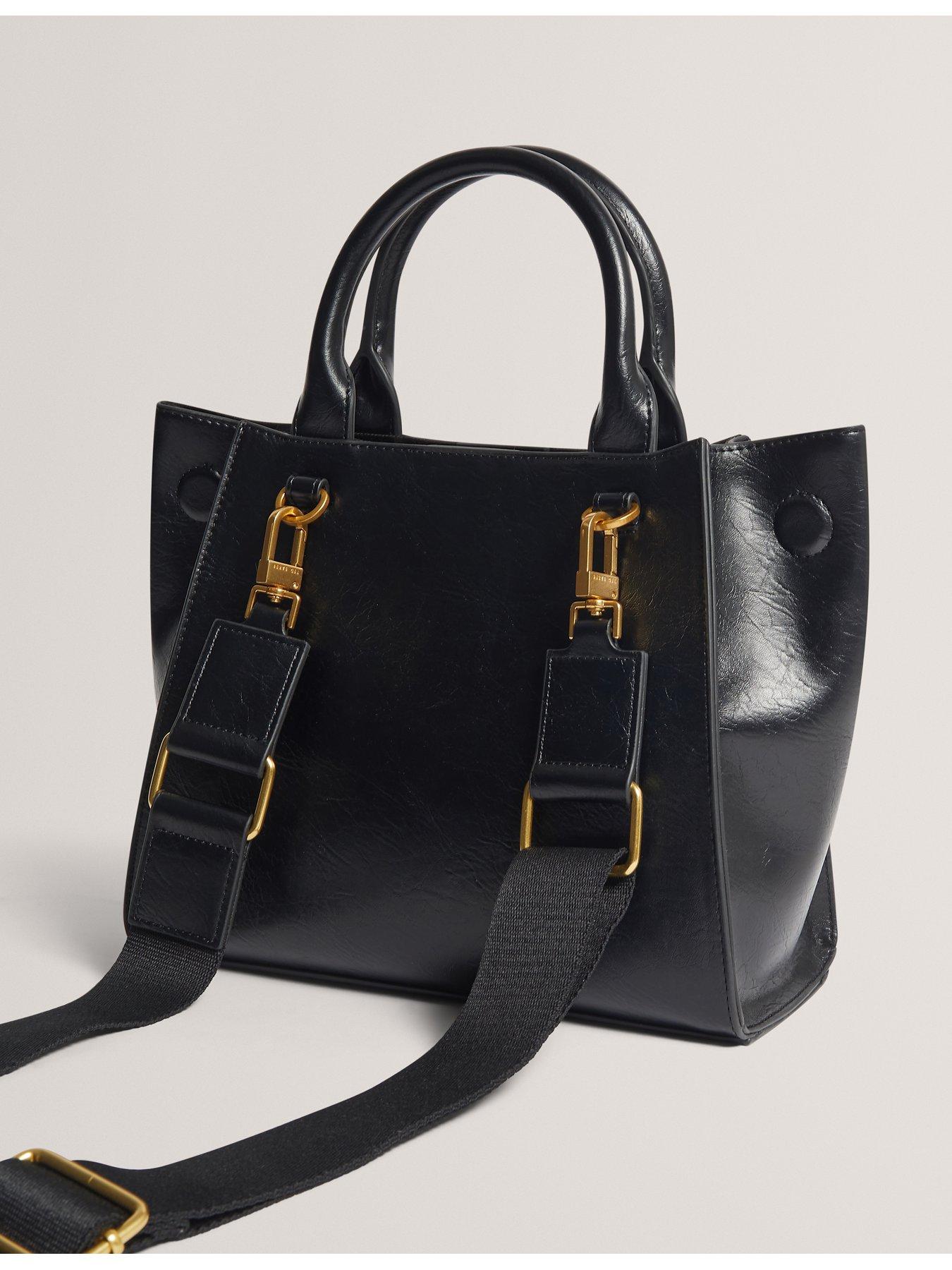 Image 4 of 5 of Ted Baker Medium Tote Bag with Knot Bow Detail - Black