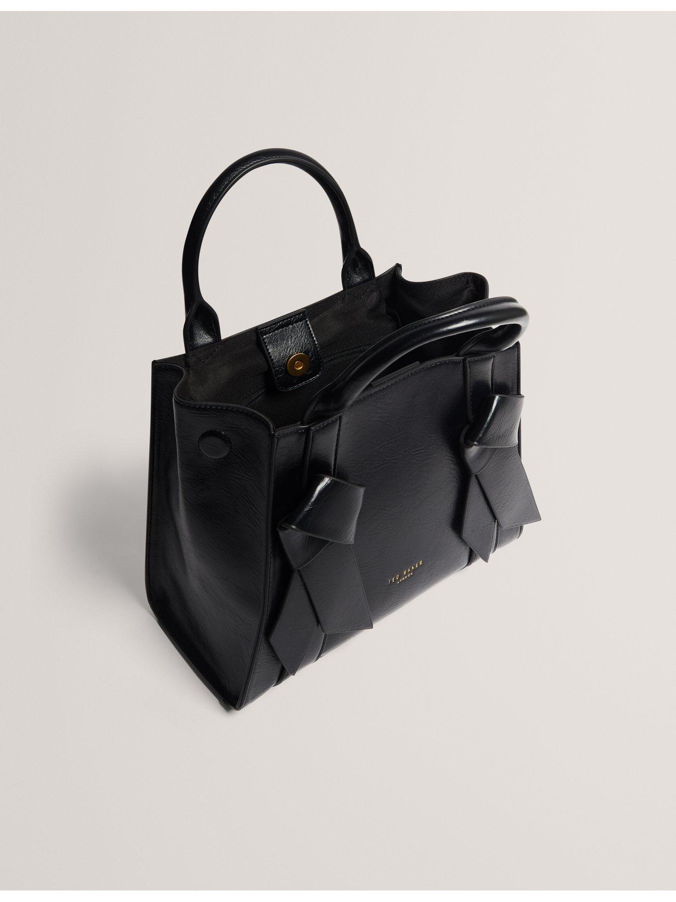 Image 5 of 5 of Ted Baker Medium Tote Bag with Knot Bow Detail - Black