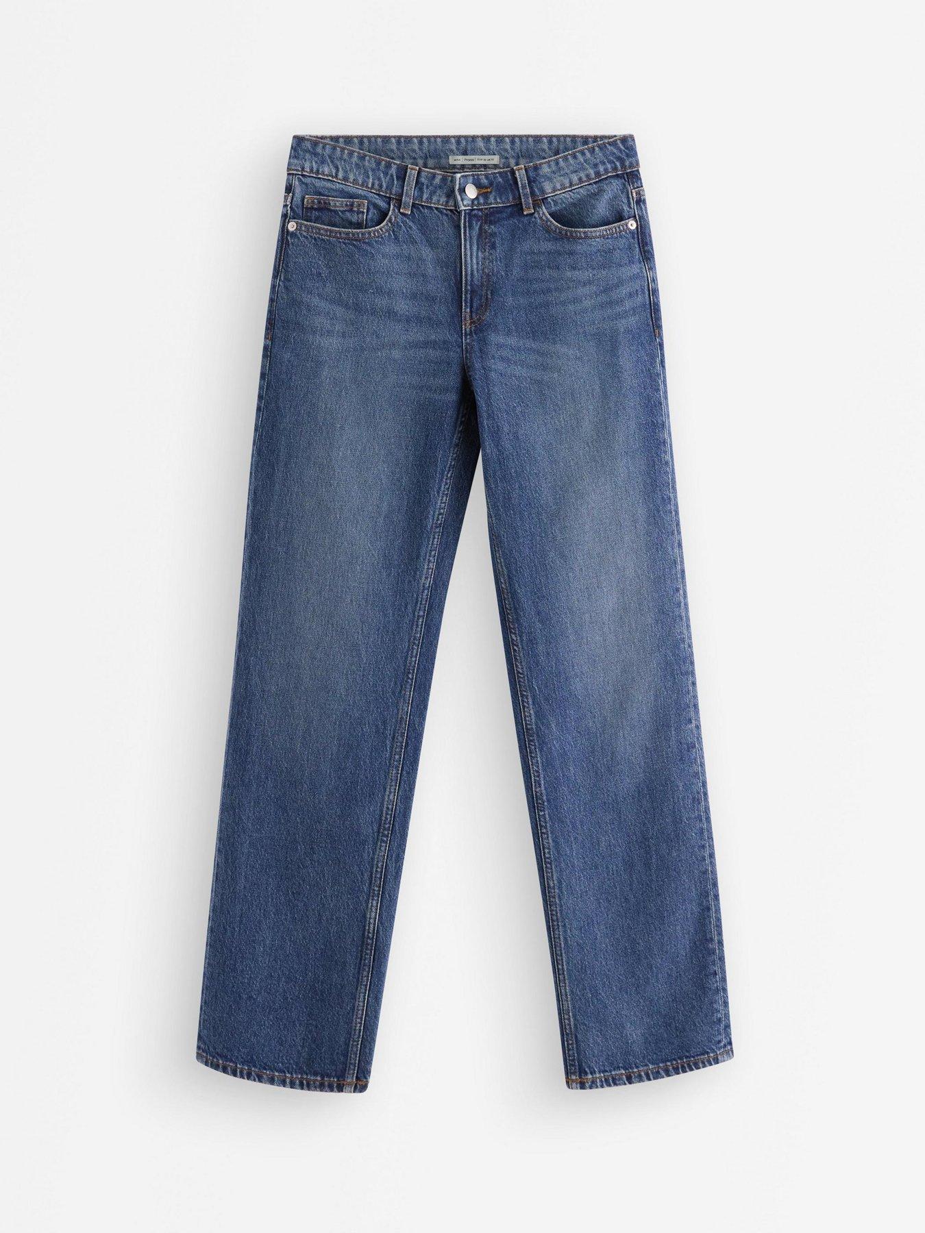 Image 2 of 4 of Lindex Lindex Womens Straight-Leg Jeans - Denim Blue