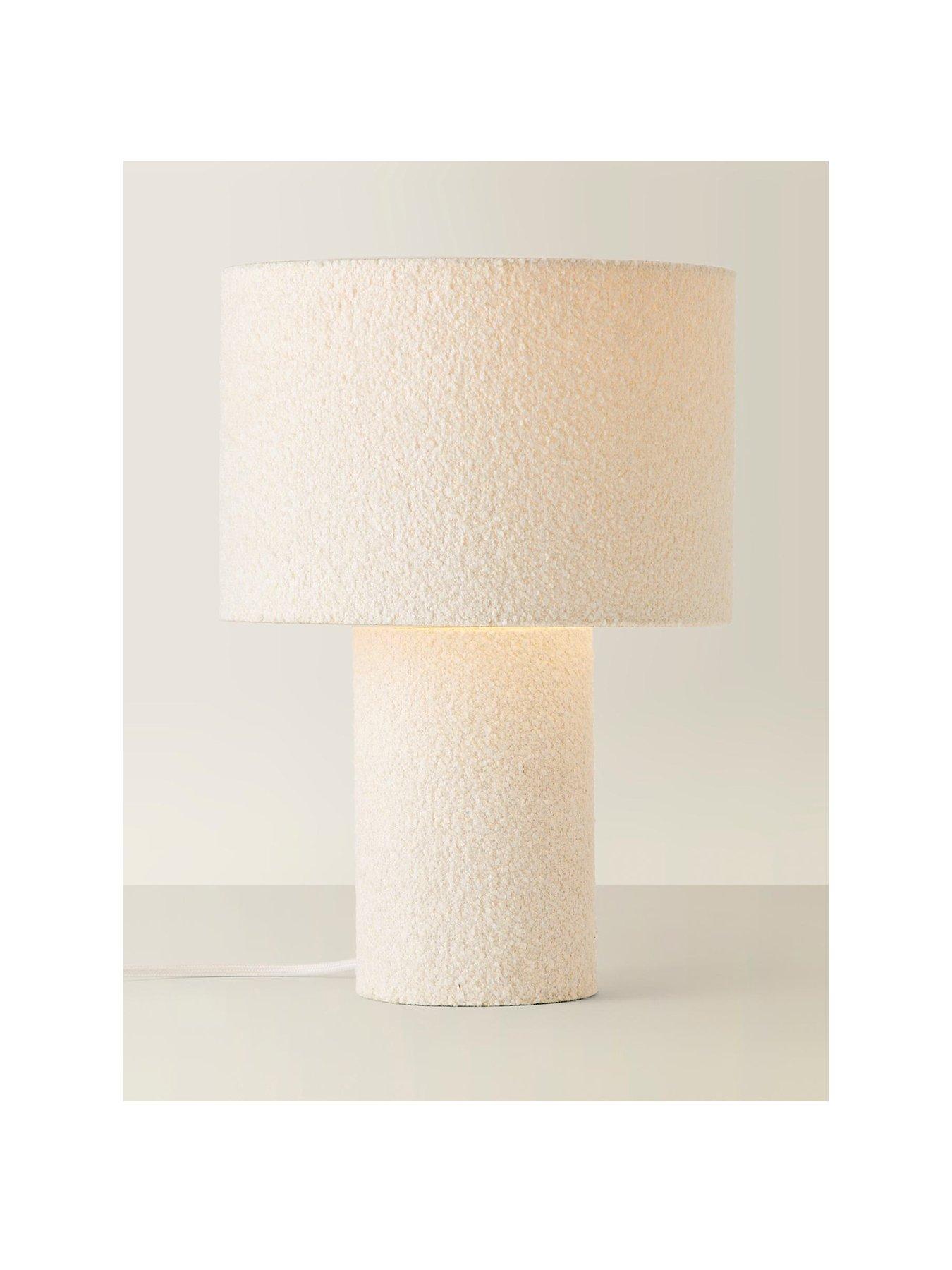 Image 2 of 7 of ValueLights Ash Natural Boucle Table Lamp