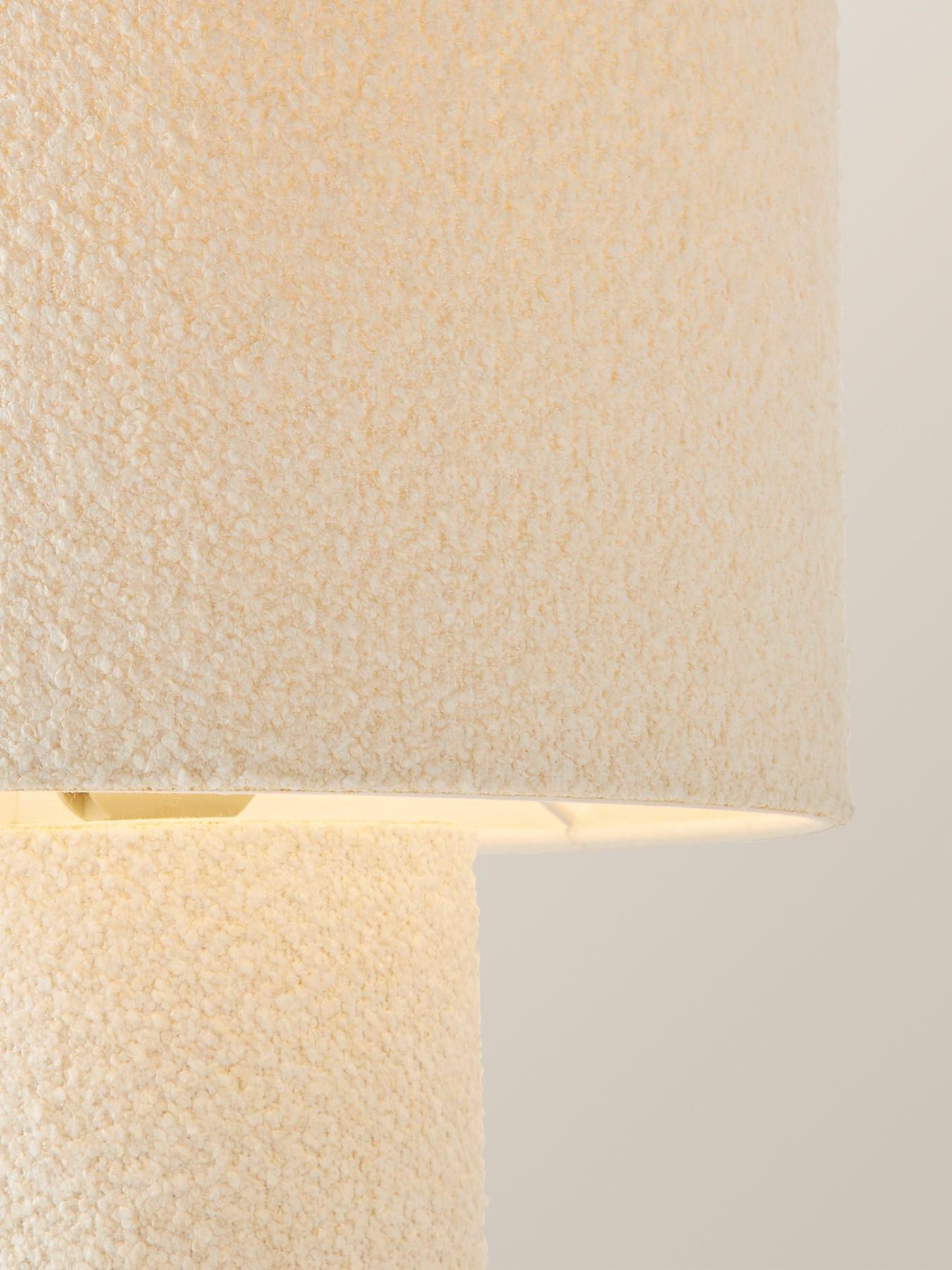 Image 4 of 7 of ValueLights Ash Natural Boucle Table Lamp