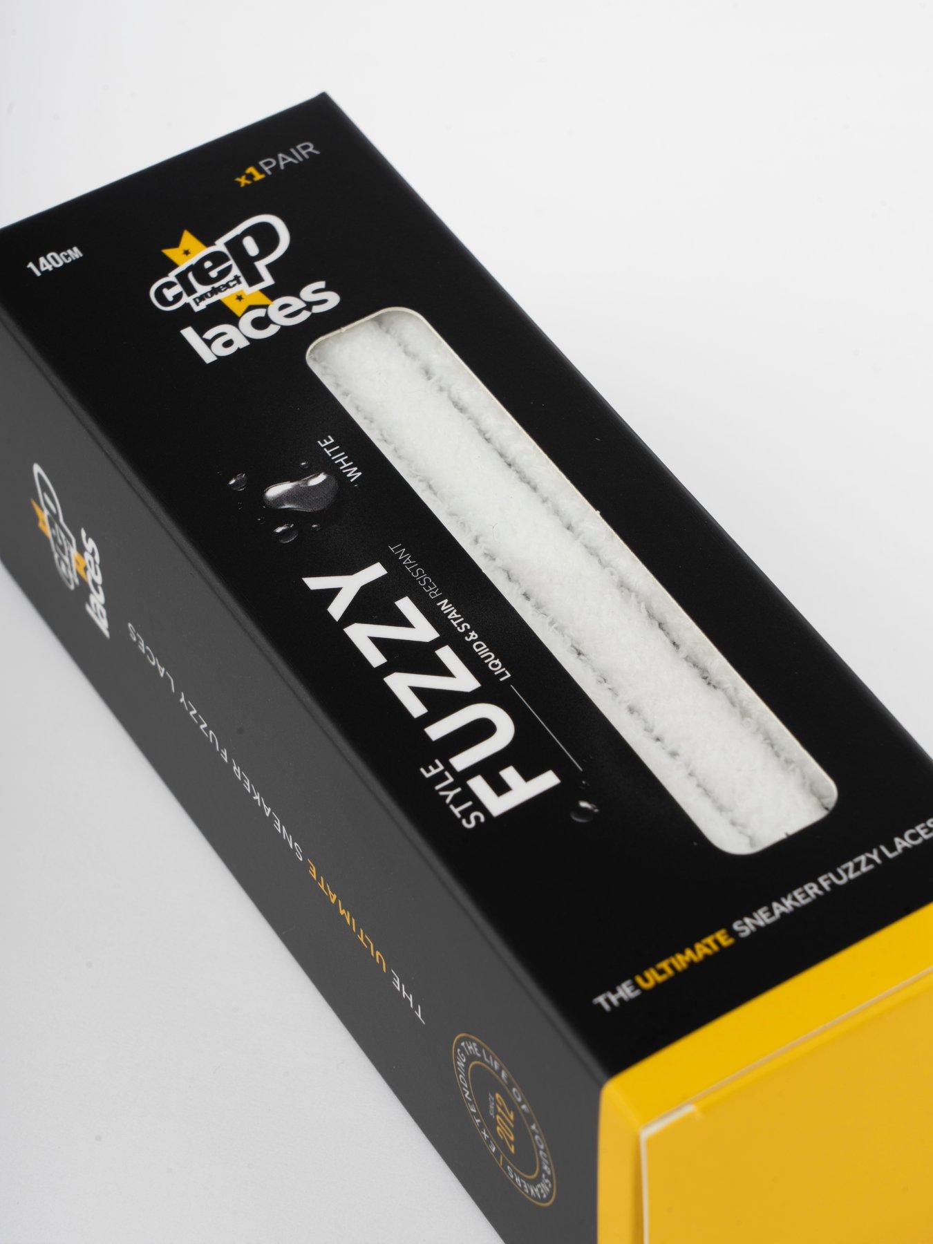 Image 3 of 5 of Crep Protect Fuzzy White Laces - White