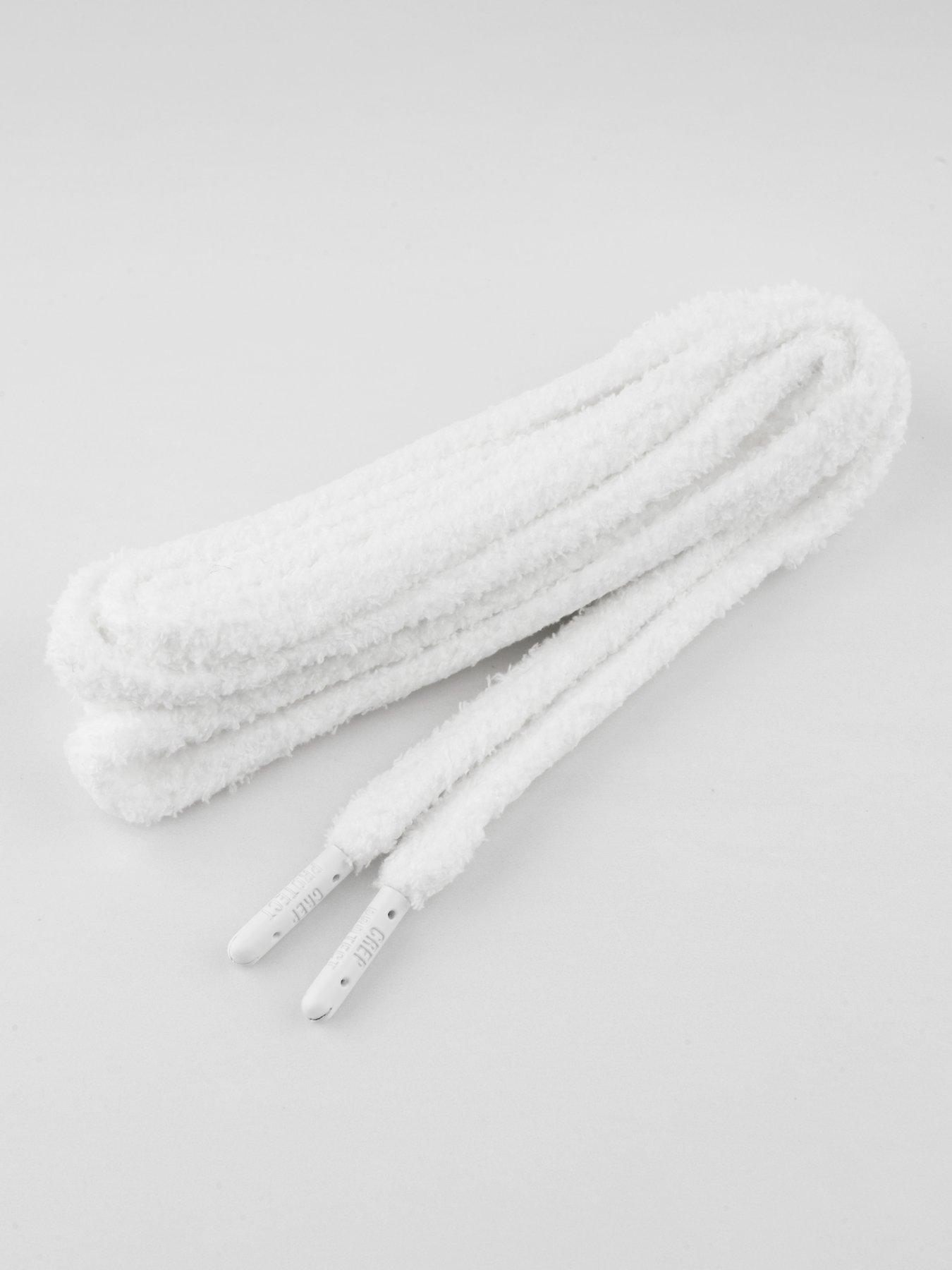 Image 4 of 5 of Crep Protect Fuzzy White Laces - White