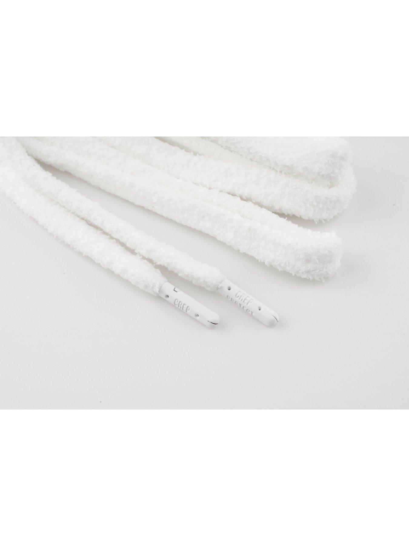 Image 5 of 5 of Crep Protect Fuzzy White Laces - White