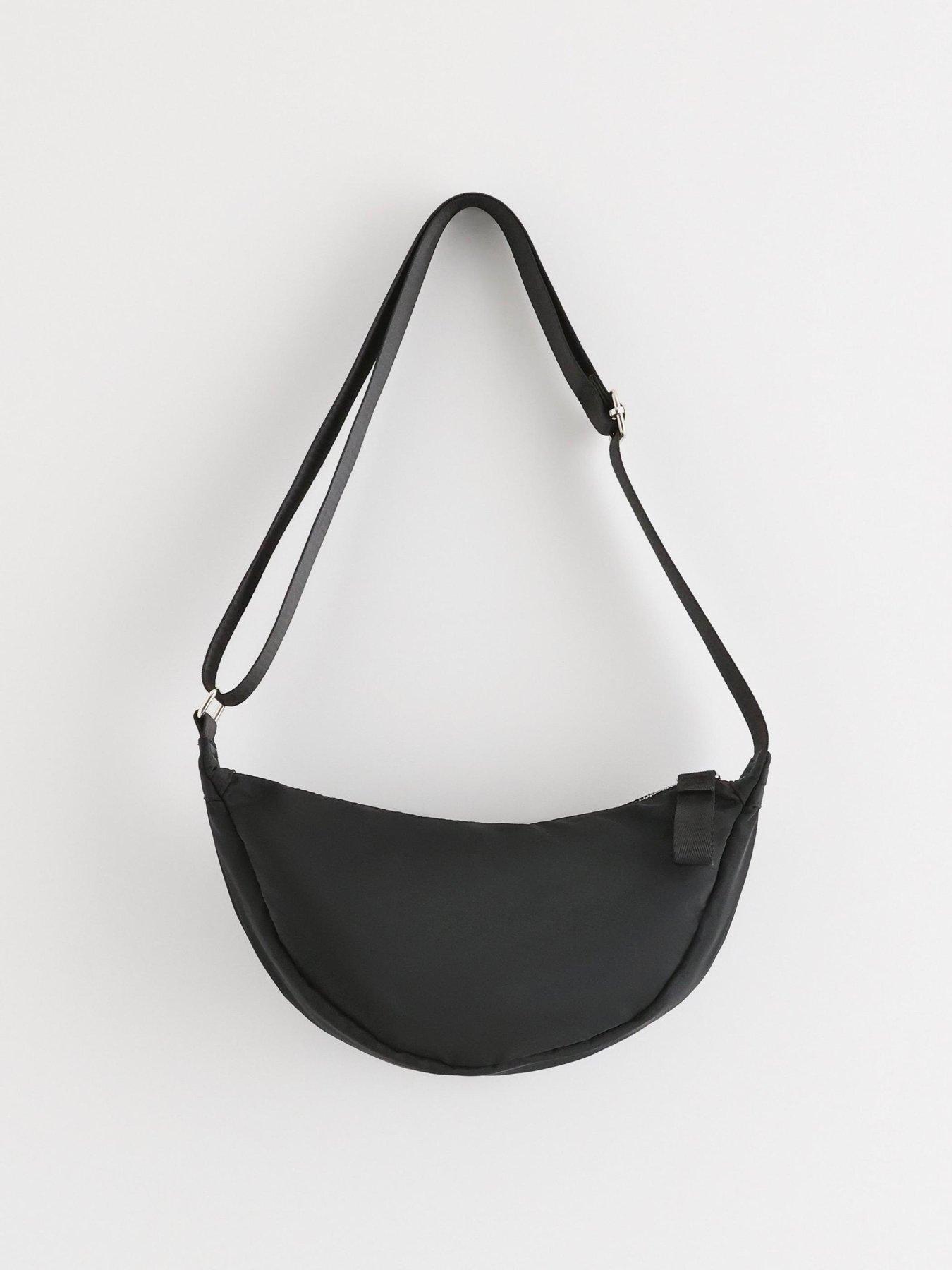 Image 2 of 3 of Lindex Womens Crescent Zip Top Adjustable Strap Bumbag - Black