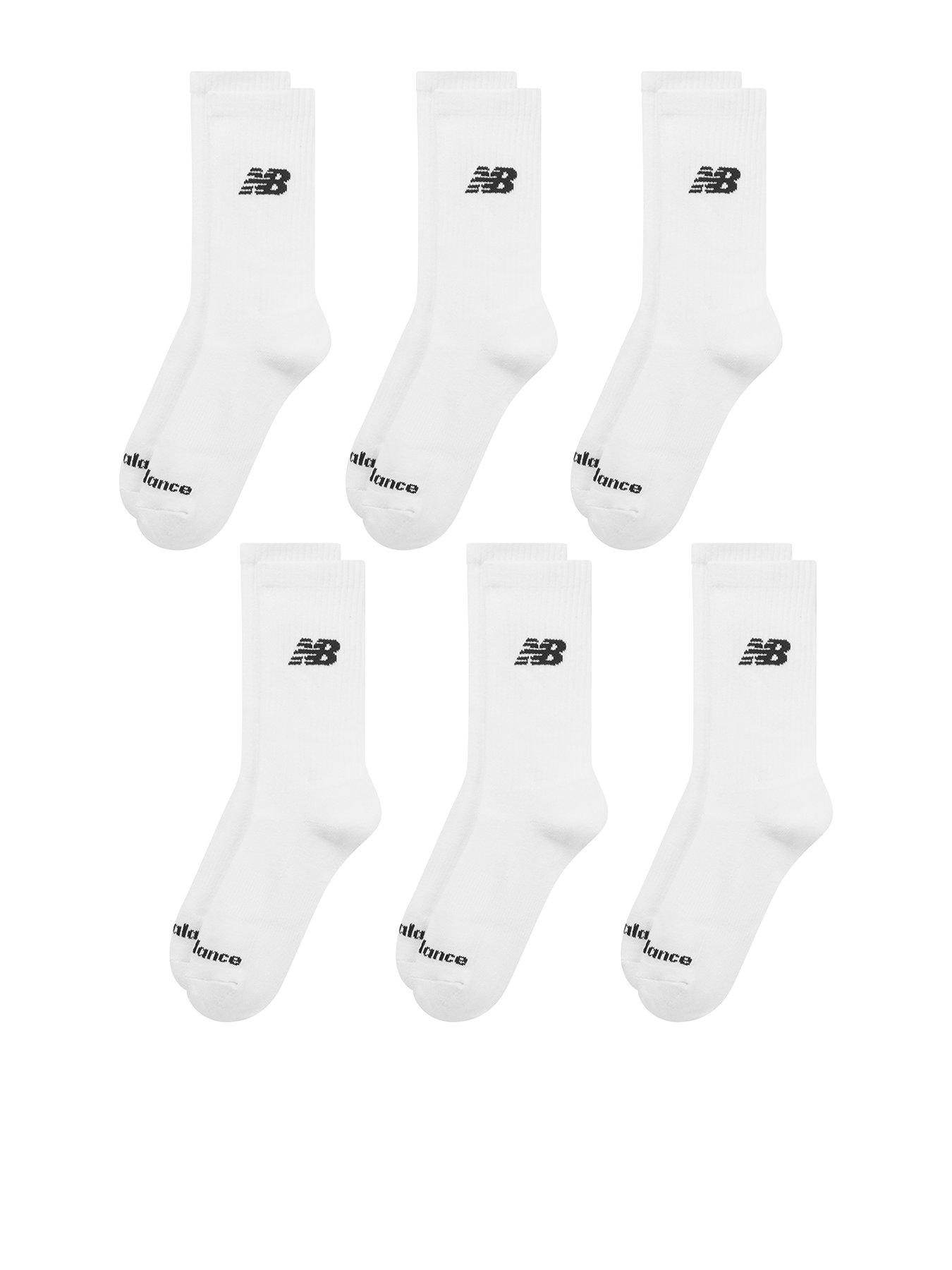 New Balance 6 Pack Everyday Crew Sock White Size: 7-8.5 - Footasylum - Image 3