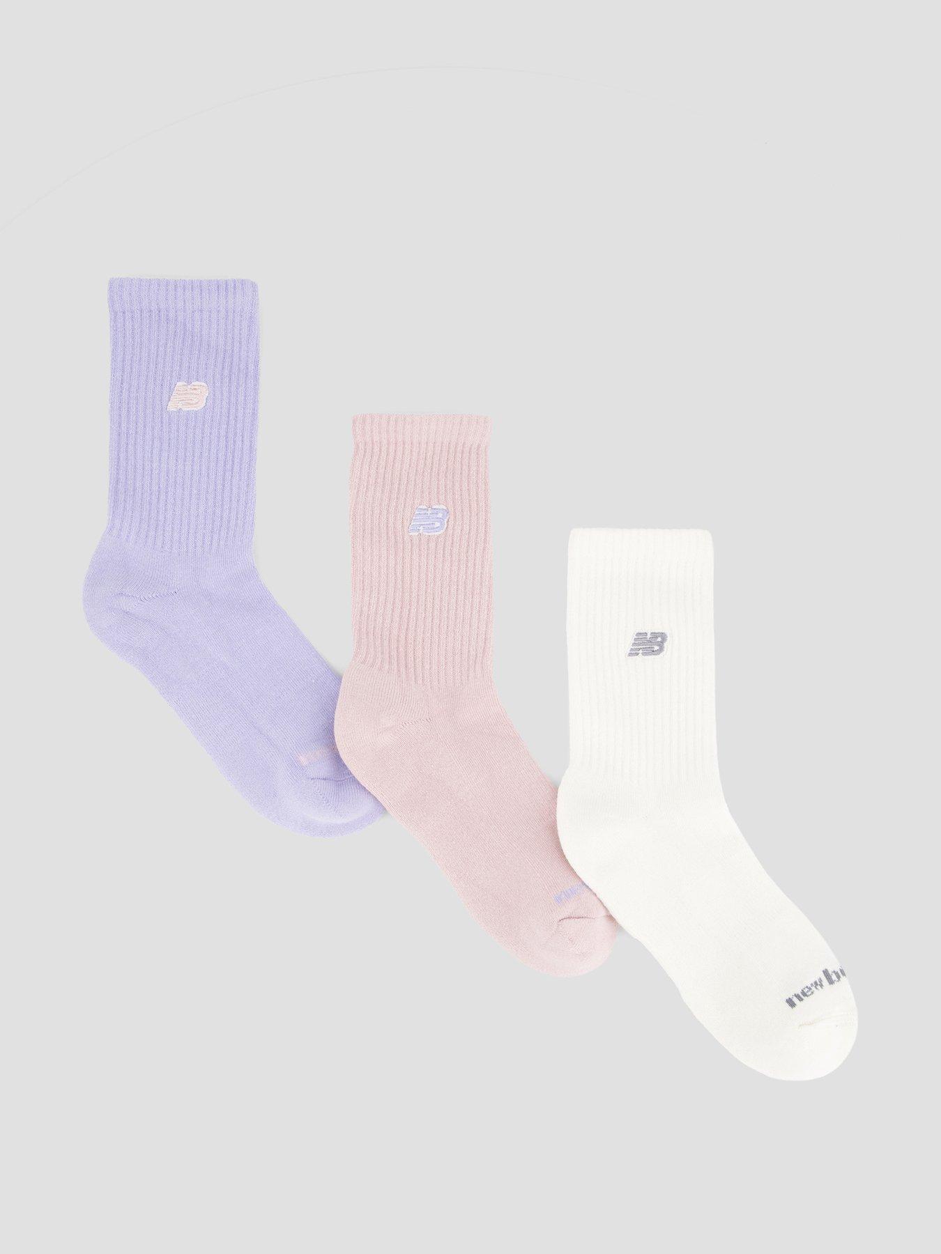 Image 1 of 3 of New Balance Womens Nb&nbsp;Logo Sweatshirt Socks 3 Pack - Bright Multi