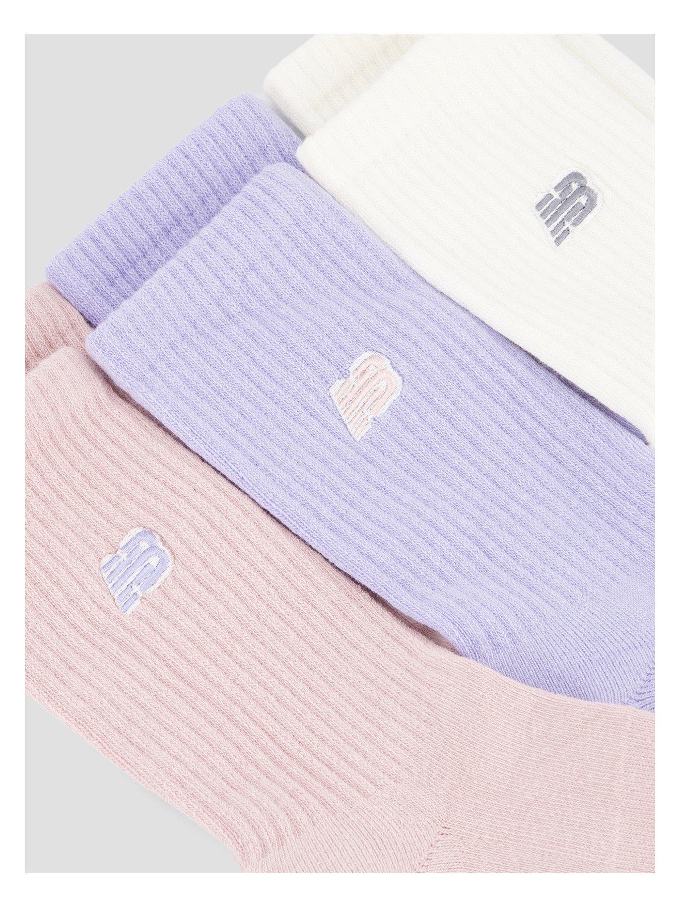 Image 3 of 3 of New Balance Womens Nb&nbsp;Logo Sweatshirt Socks 3 Pack - Bright Multi