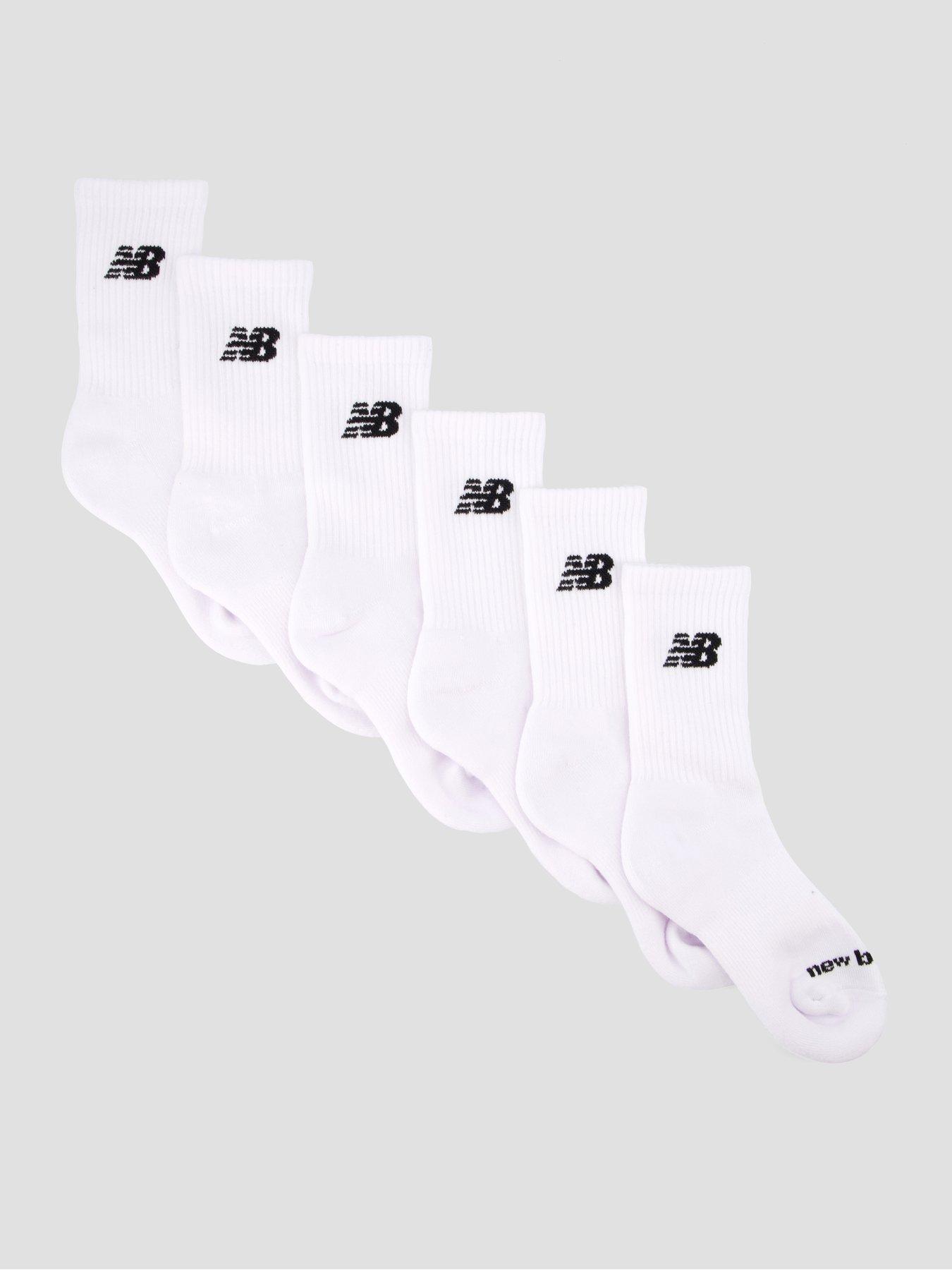 Image 1 of 3 of New Balance Kids Everyday Ribbed Crew 6 Pack Socks - White