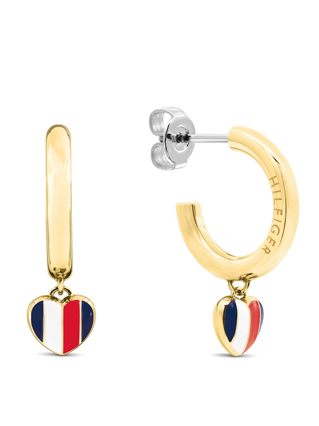 Image 1 of 2 of Tommy Hilfiger Women's Gold Plated Huggie Hoop Earrings