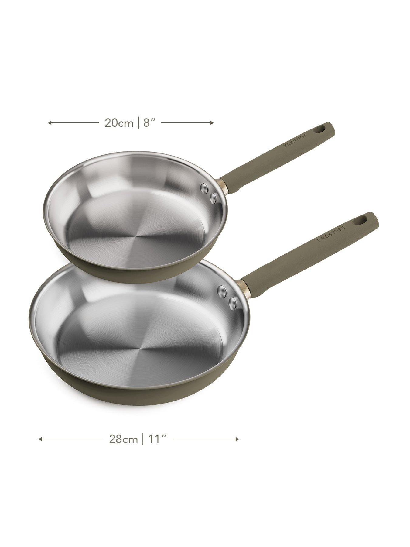 Image 2 of 5 of Prestige Stainless Edition - 2 Pc Frying Pan Set: 20cm , 28cm: Urban Olive