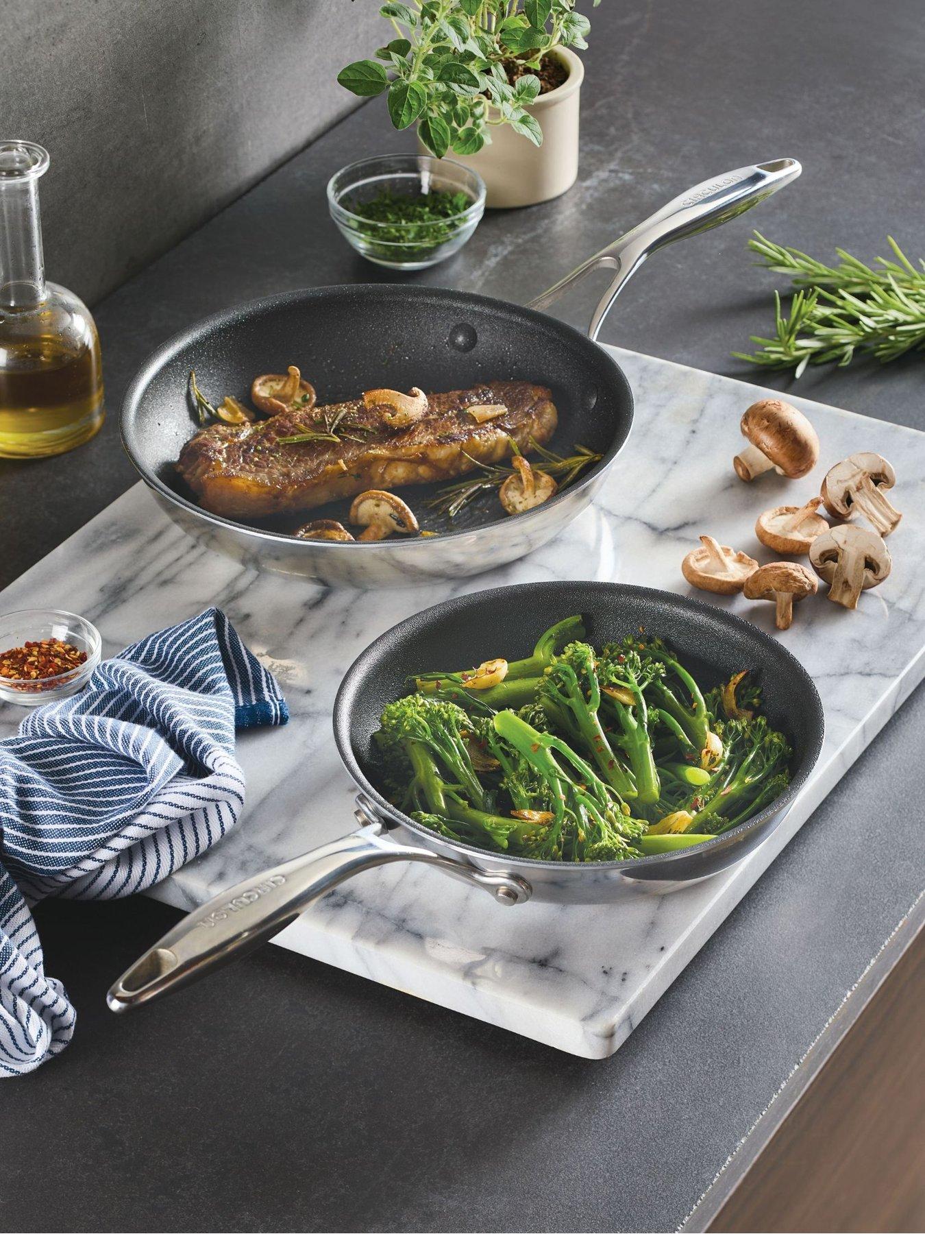 Circulon Clad Series Frypan Twin Pack, 22cm  &  25cm