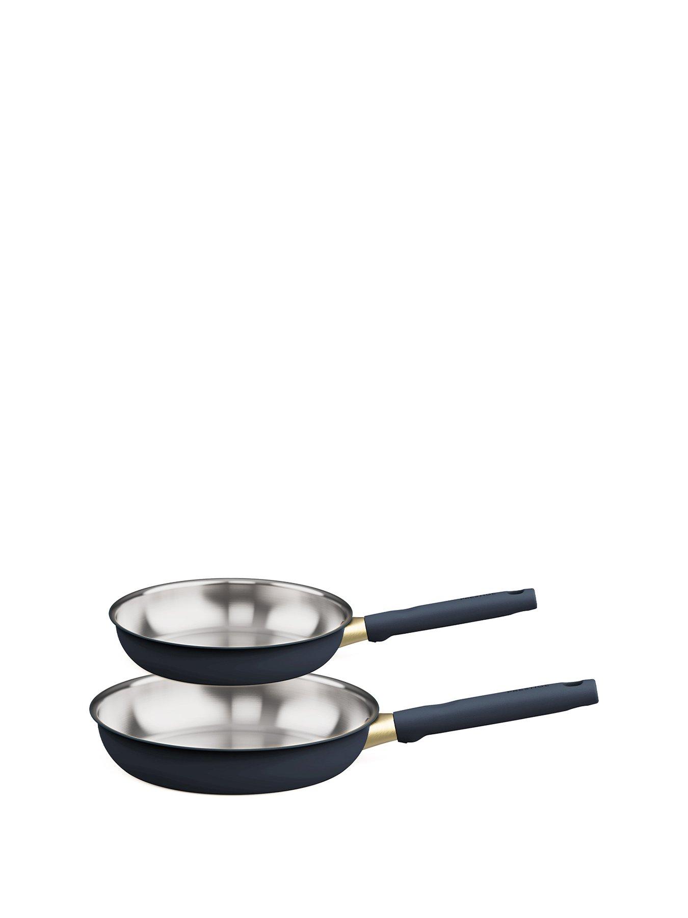 Image 1 of 5 of Prestige Stainless Edition - 2 Pc Frying Pan Set: 20cm , 28cm: French Navy