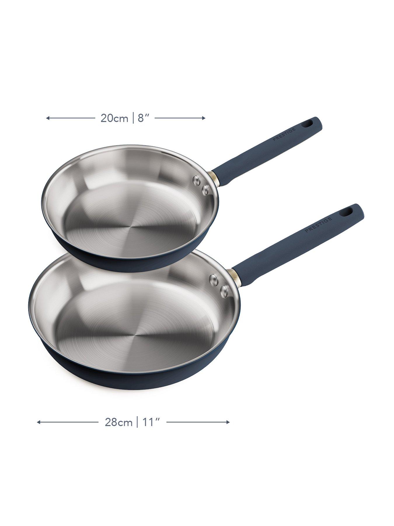Image 2 of 5 of Prestige Stainless Edition - 2 Pc Frying Pan Set: 20cm , 28cm: French Navy