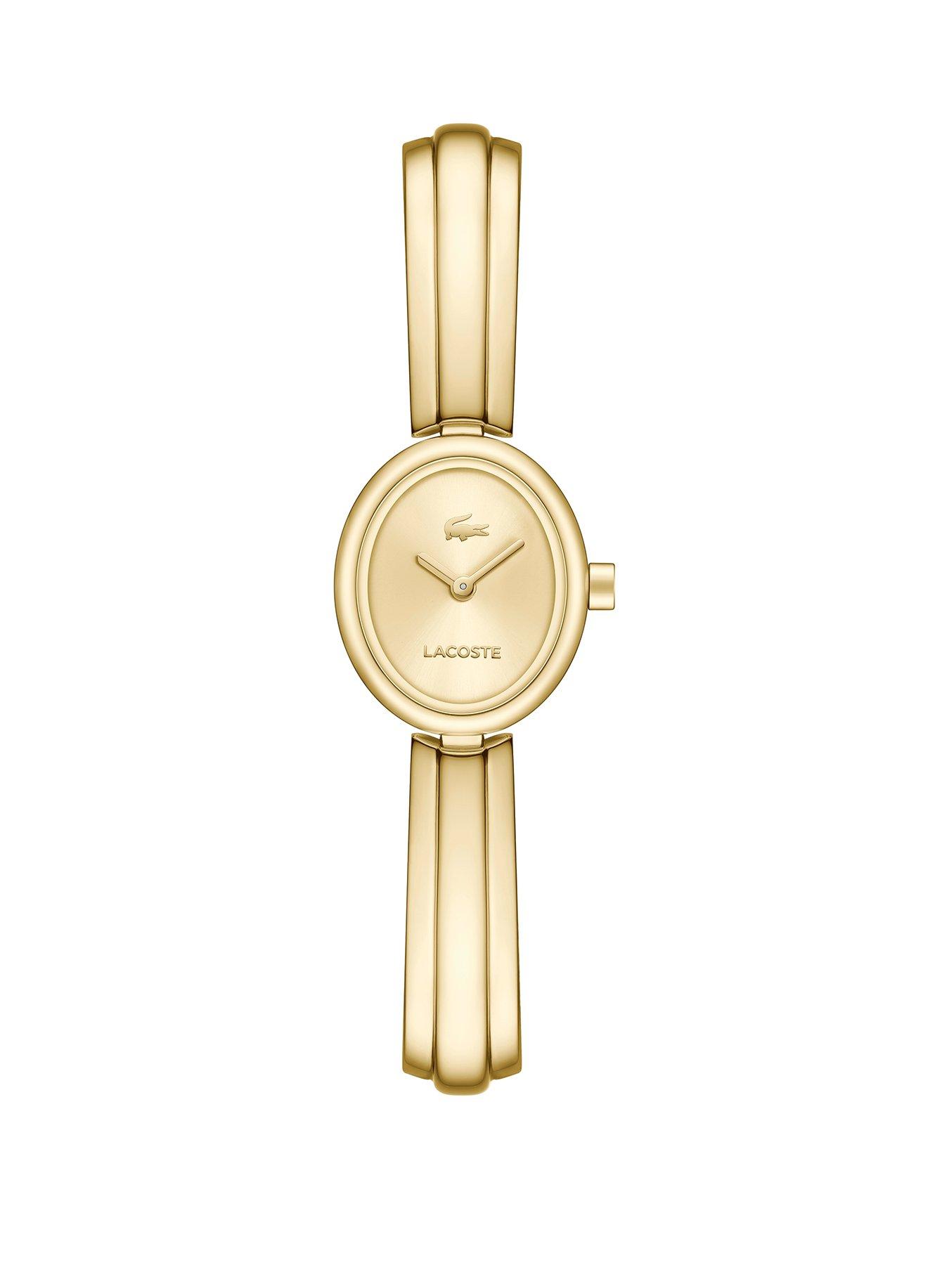 Lacoste Ladies Lacoste Suzanne Gold Dial and Gold IP Bangle Bracelet Watch