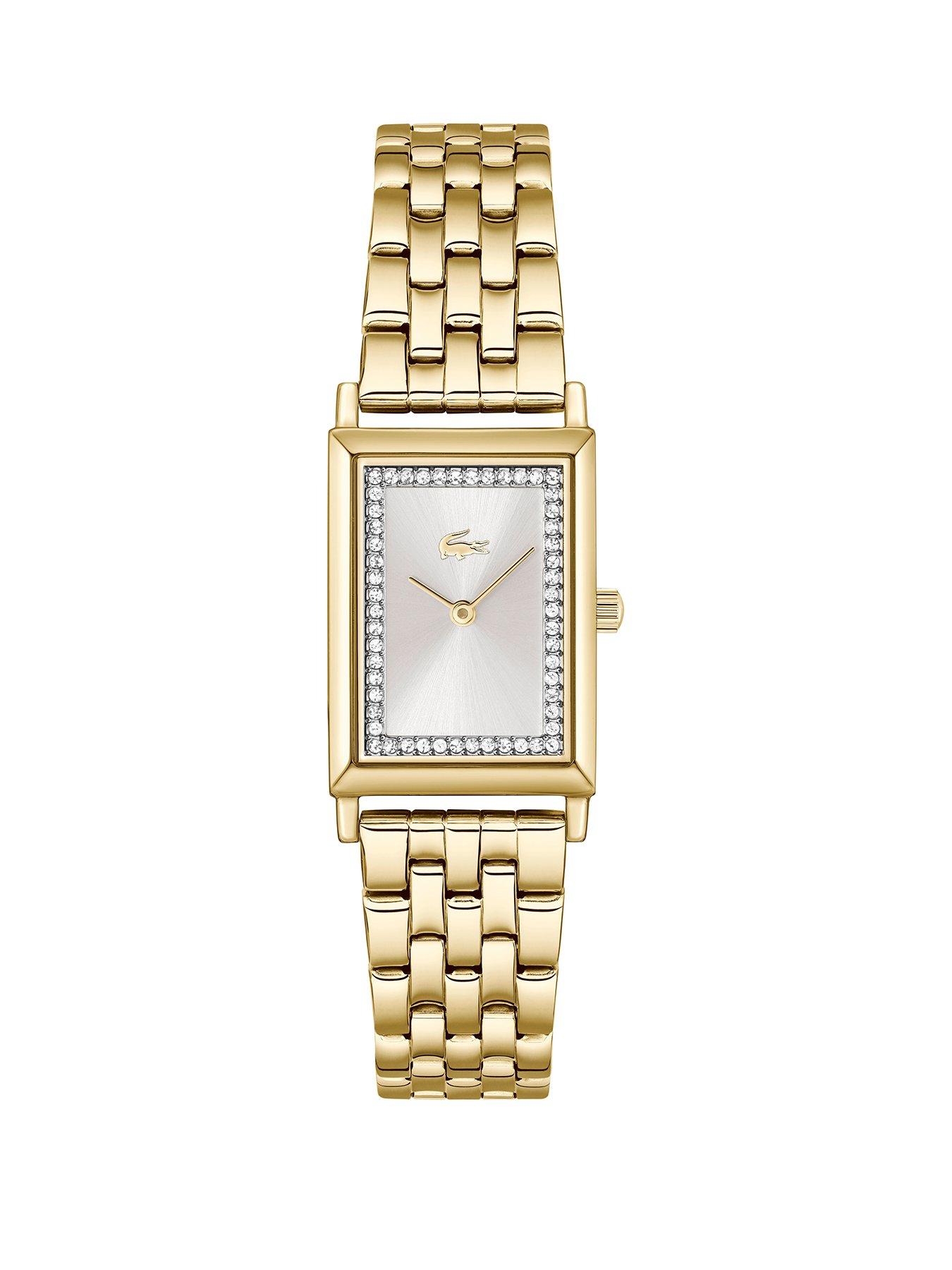 Lacoste Catherine Silver White Dial And Gold Bracelet Watch - Image 2